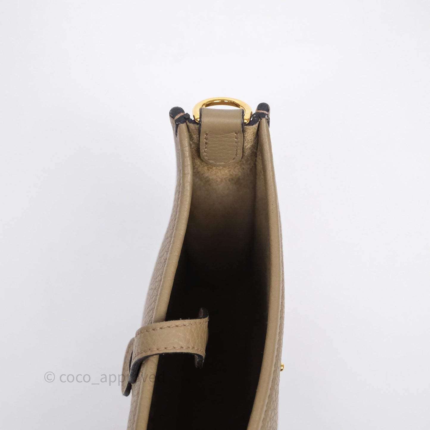Hermès Mini Evelyne 16 Beige Marfa 8Q Clemence Gold Hardware