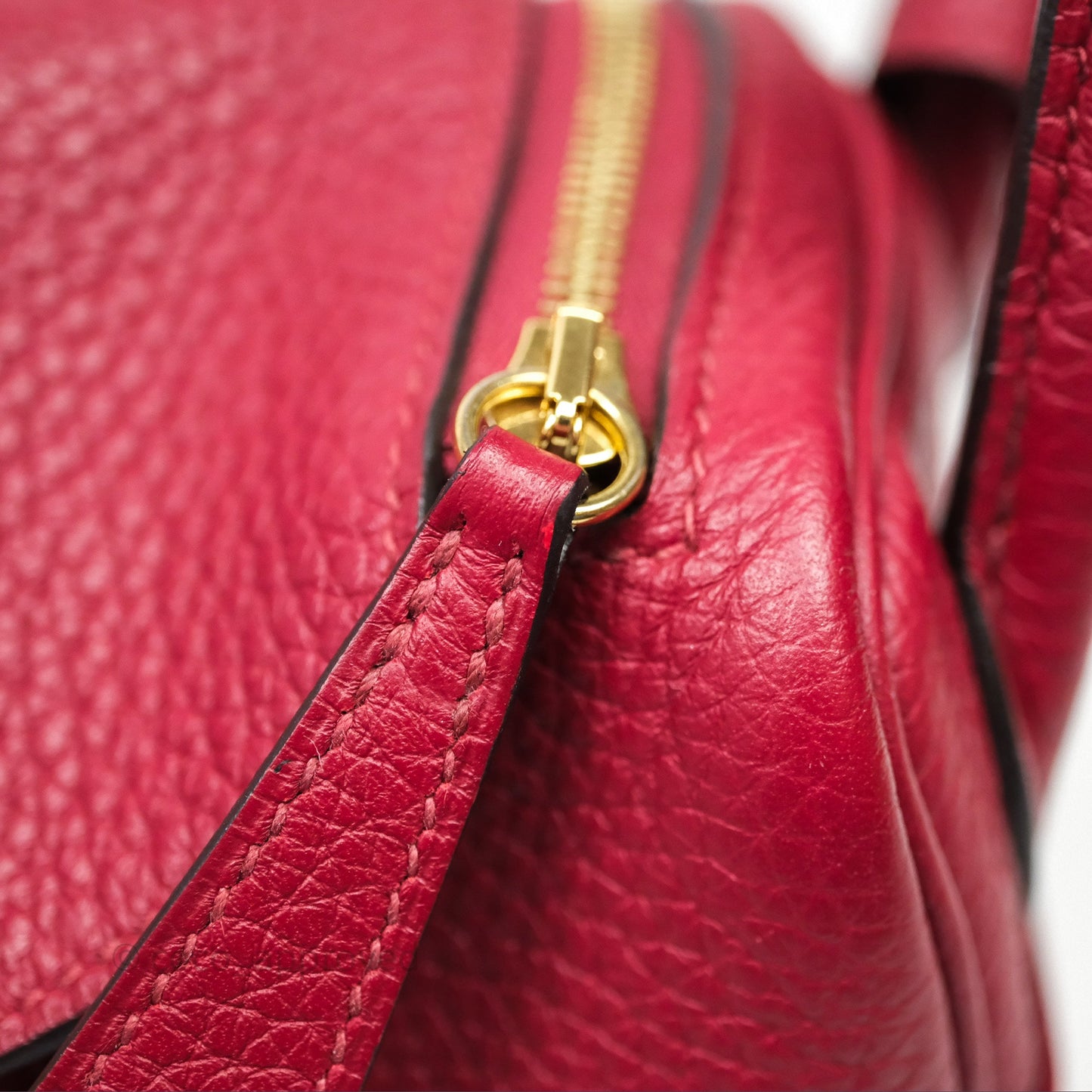 Hermès Mini Lindy 20 Rouge Grenat K1 Clemence Gold Hardware