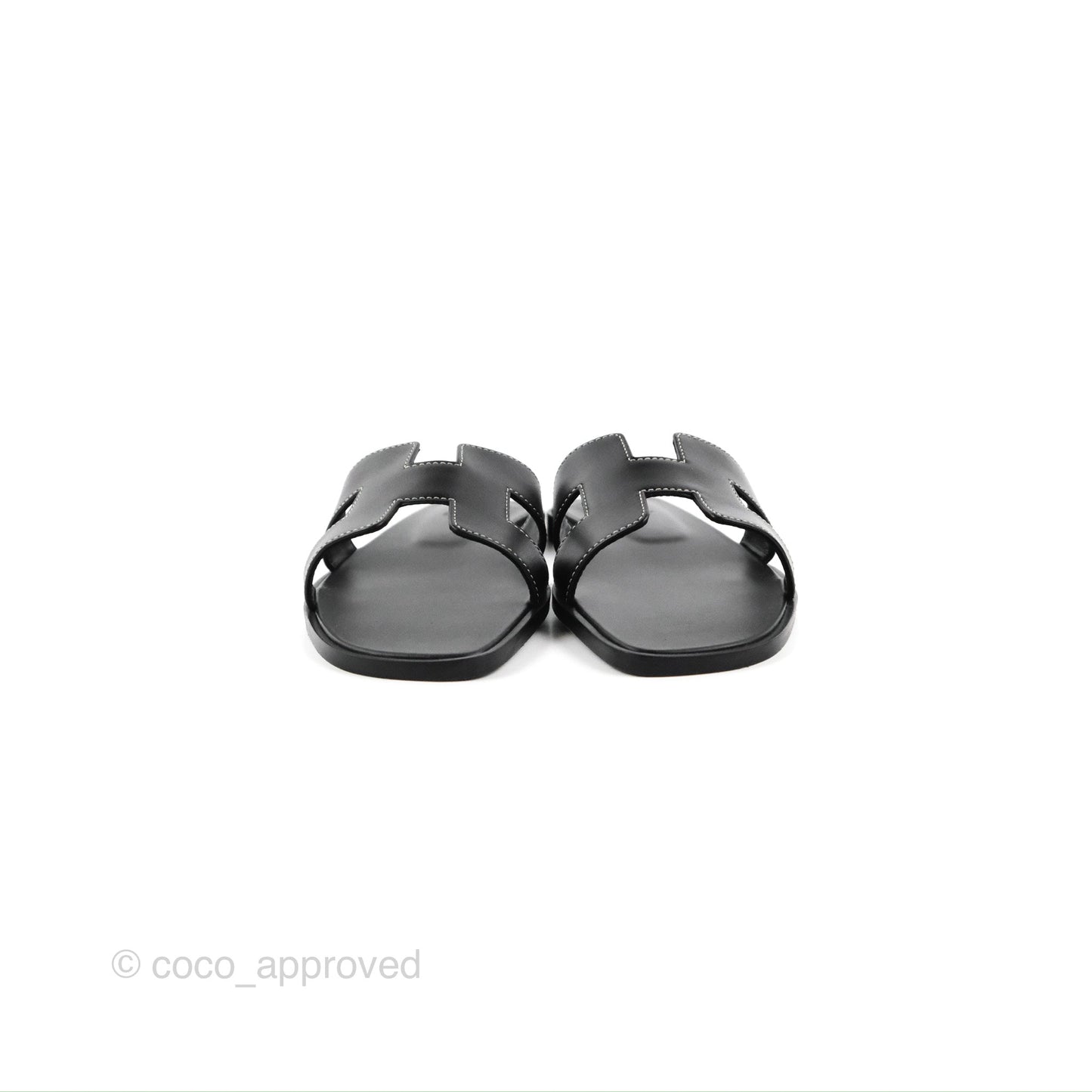 Hermès Oran Sandals in Black Size 38.5