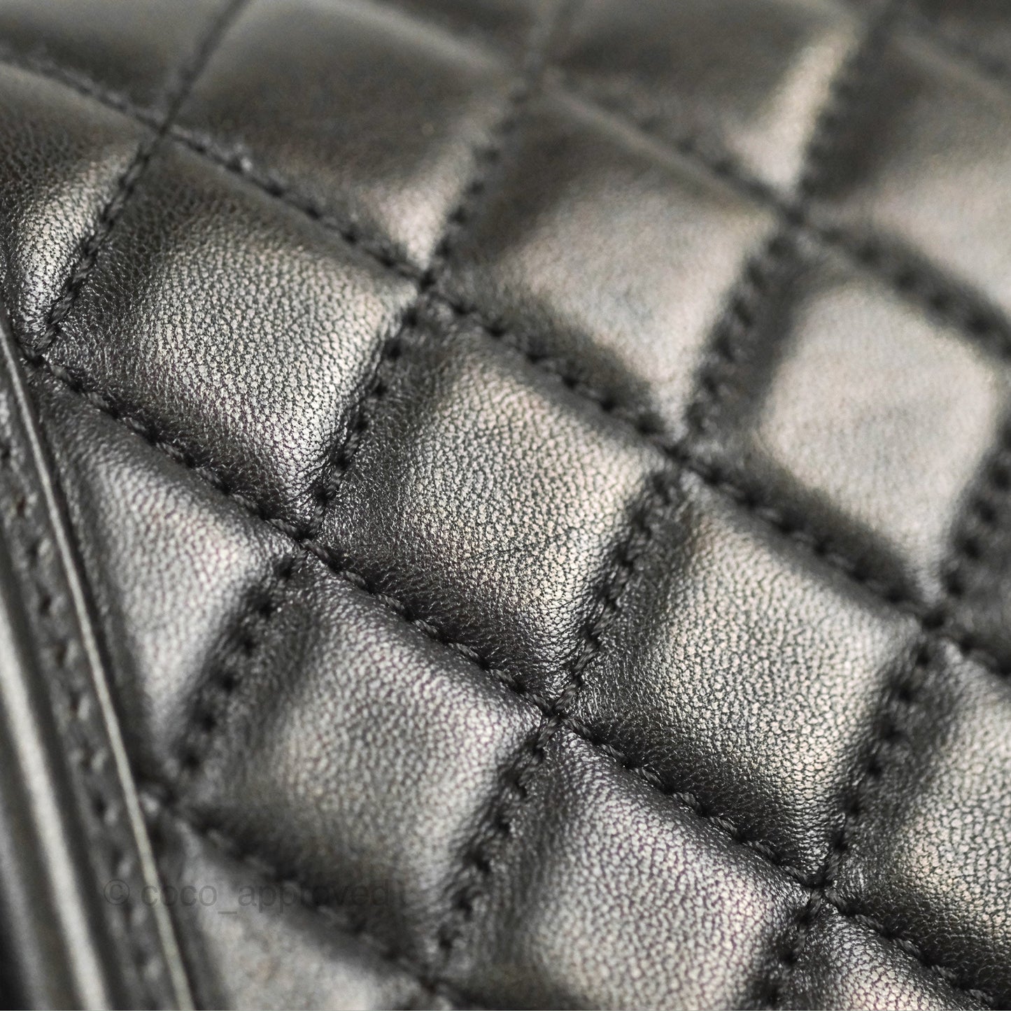 Chanel Quilted Medium Boy Black Lambskin Ruthenium Hardware