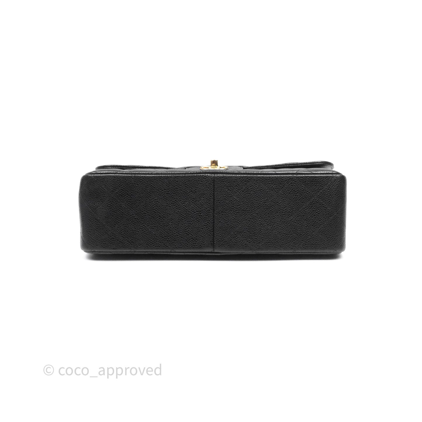Chanel Quilted Jumbo Double Flap Black Caviar Gold Hardware