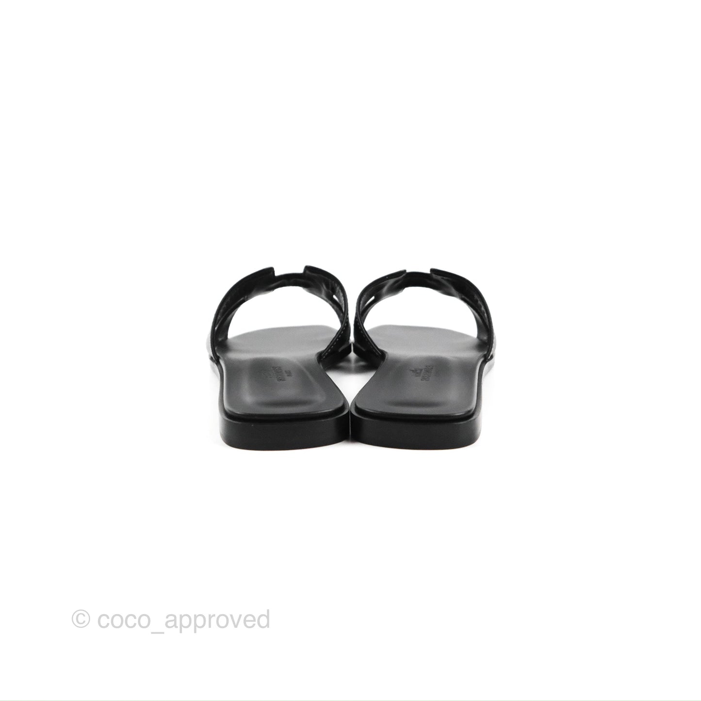 Hermès Oran Sandals in Black Size 38.5