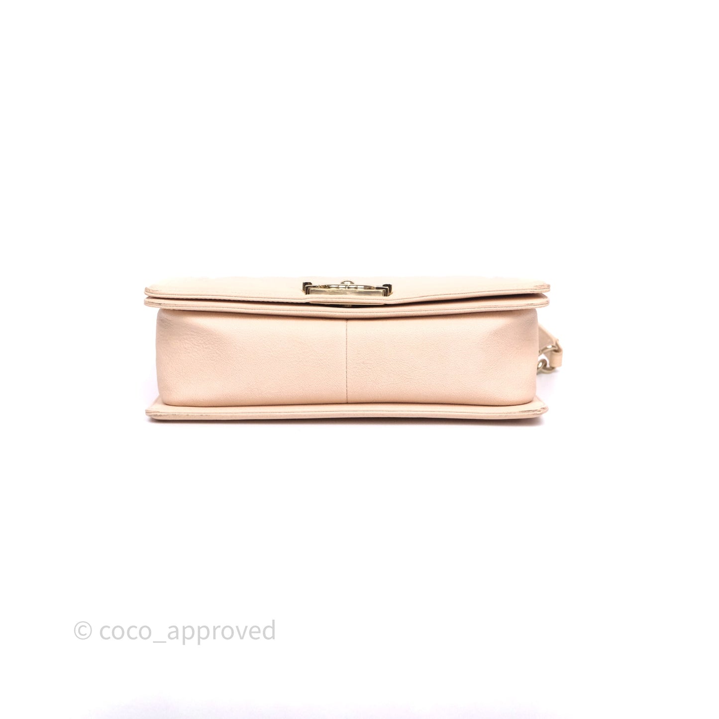 Chanel Chevron Medium Boy Light Pink Caviar Gold Hardware