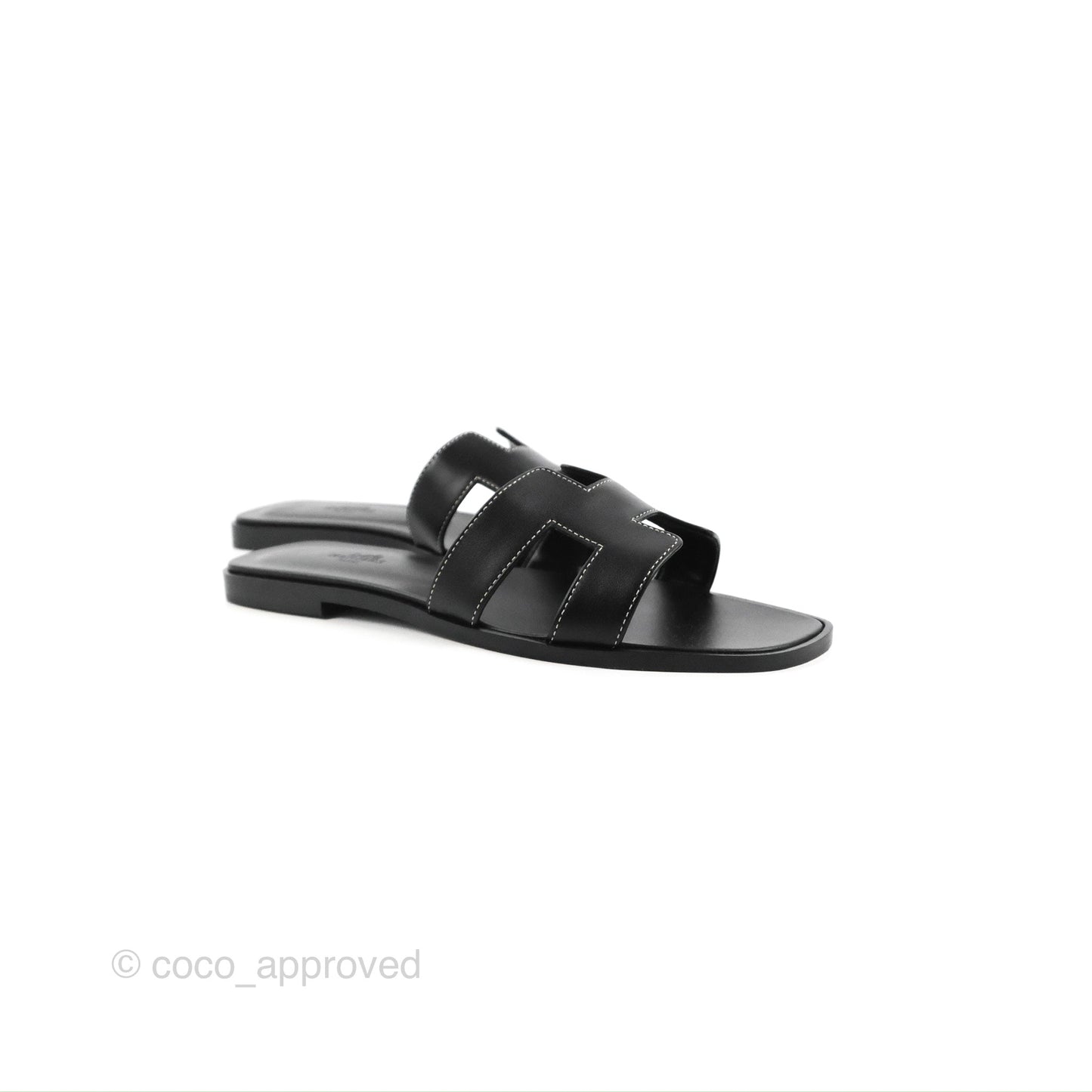 Hermès Oran Sandals in Black Size 38.5