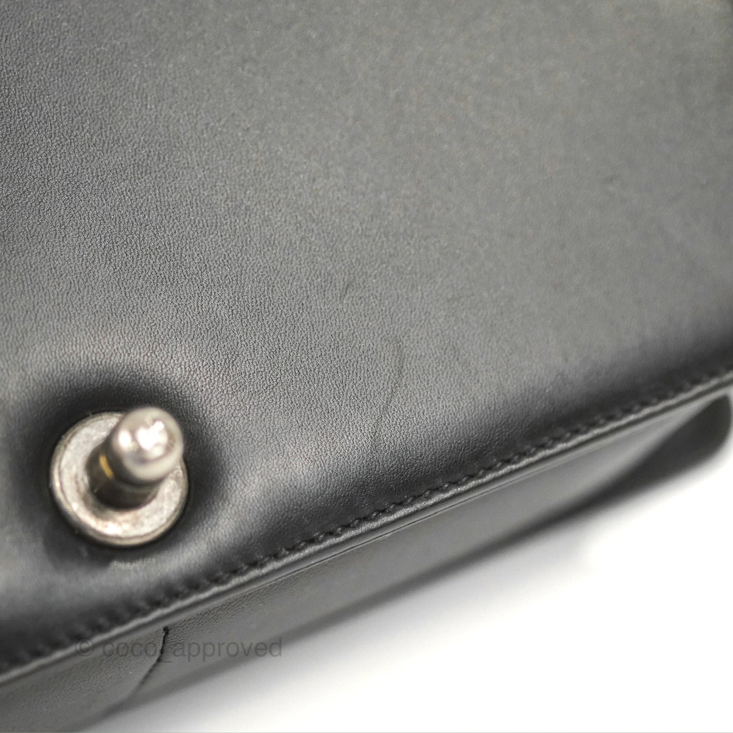 Chanel Quilted Medium Boy Black Lambskin Ruthenium Hardware