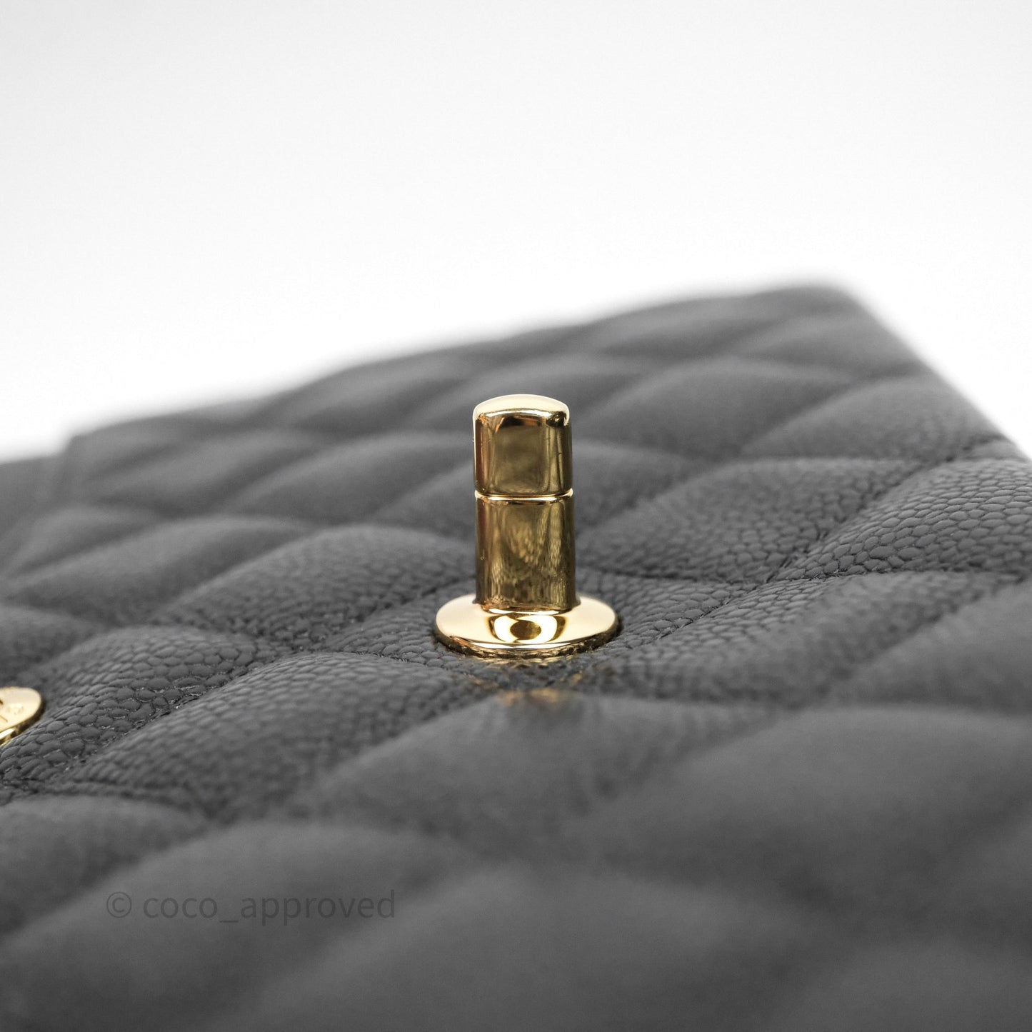 Chanel Quilted Jumbo Double Flap Black Caviar Gold Hardware