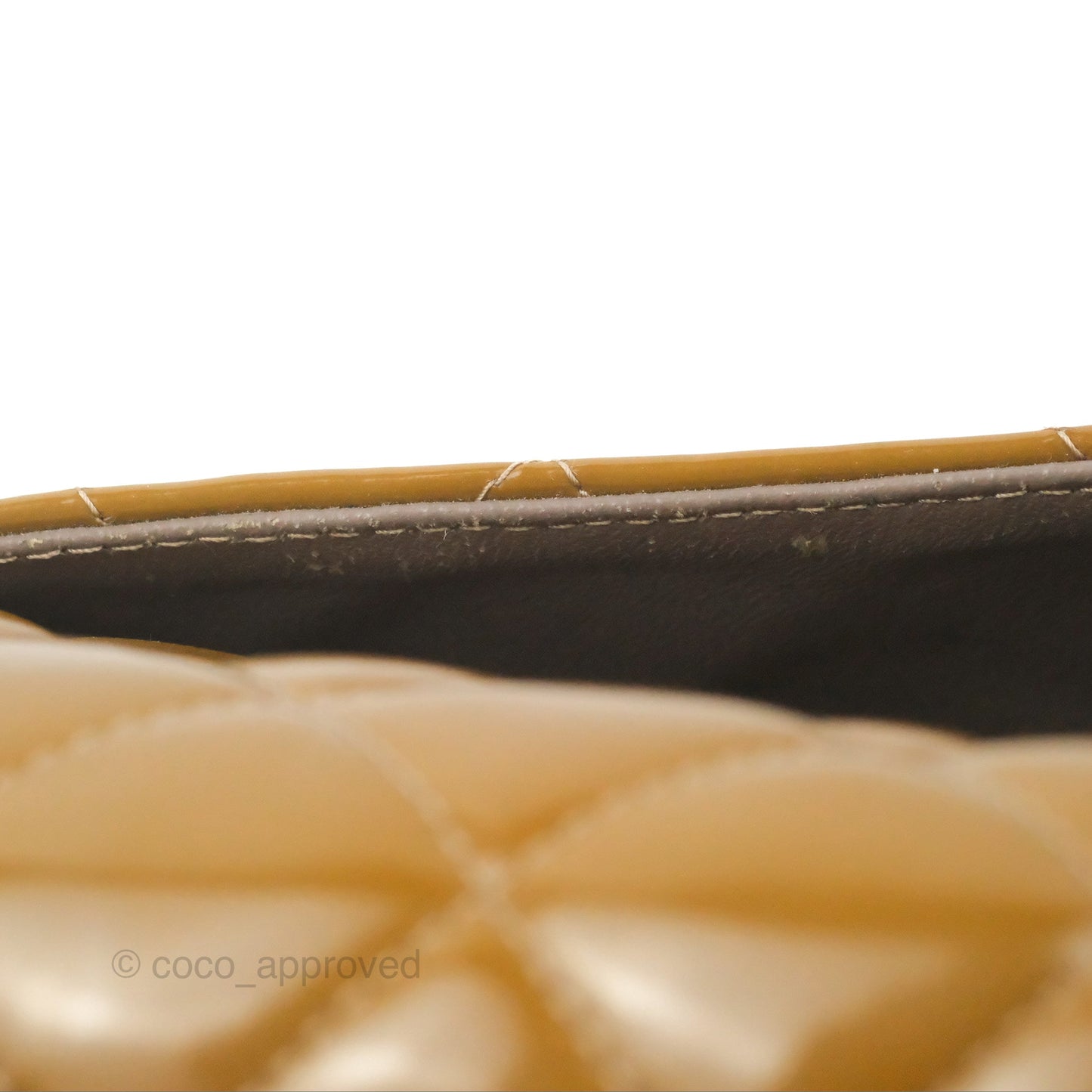 Chanel Jumbo Double Flap Brown Patent Silver Hardware⁣⁣