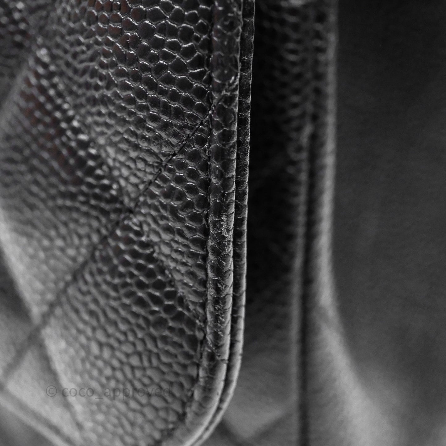 Chanel Quilted Jumbo Double Flap Black Caviar Gold Hardware