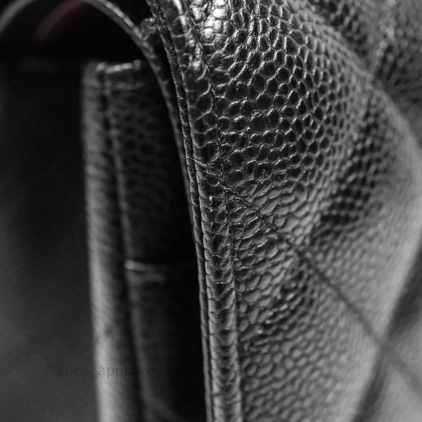 Chanel Quilted Jumbo Double Flap Black Caviar Gold Hardware