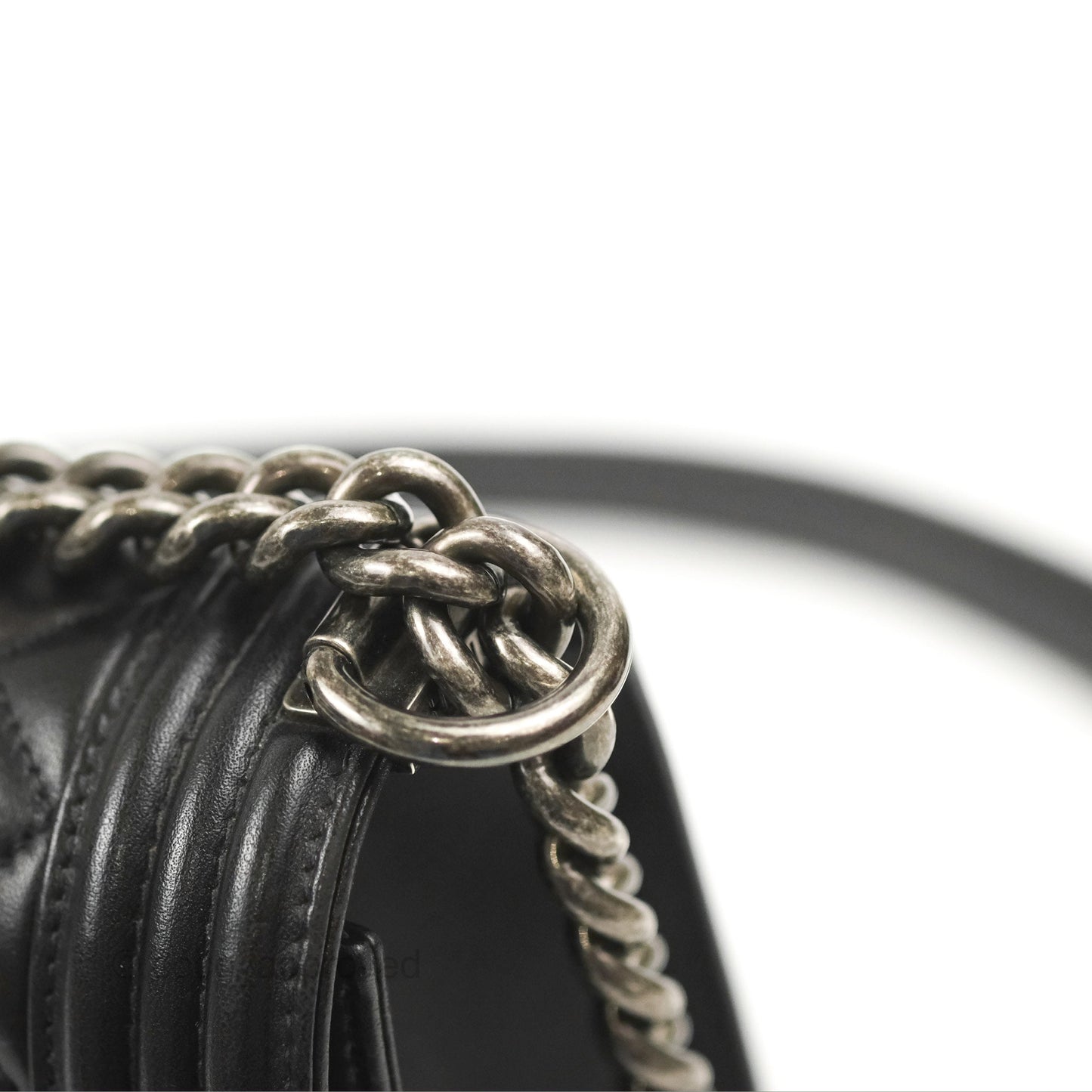 Chanel Quilted Medium Boy Black Lambskin Ruthenium Hardware