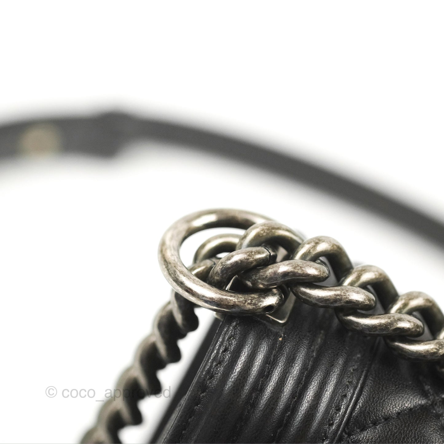 Chanel Quilted Medium Boy Black Lambskin Ruthenium Hardware