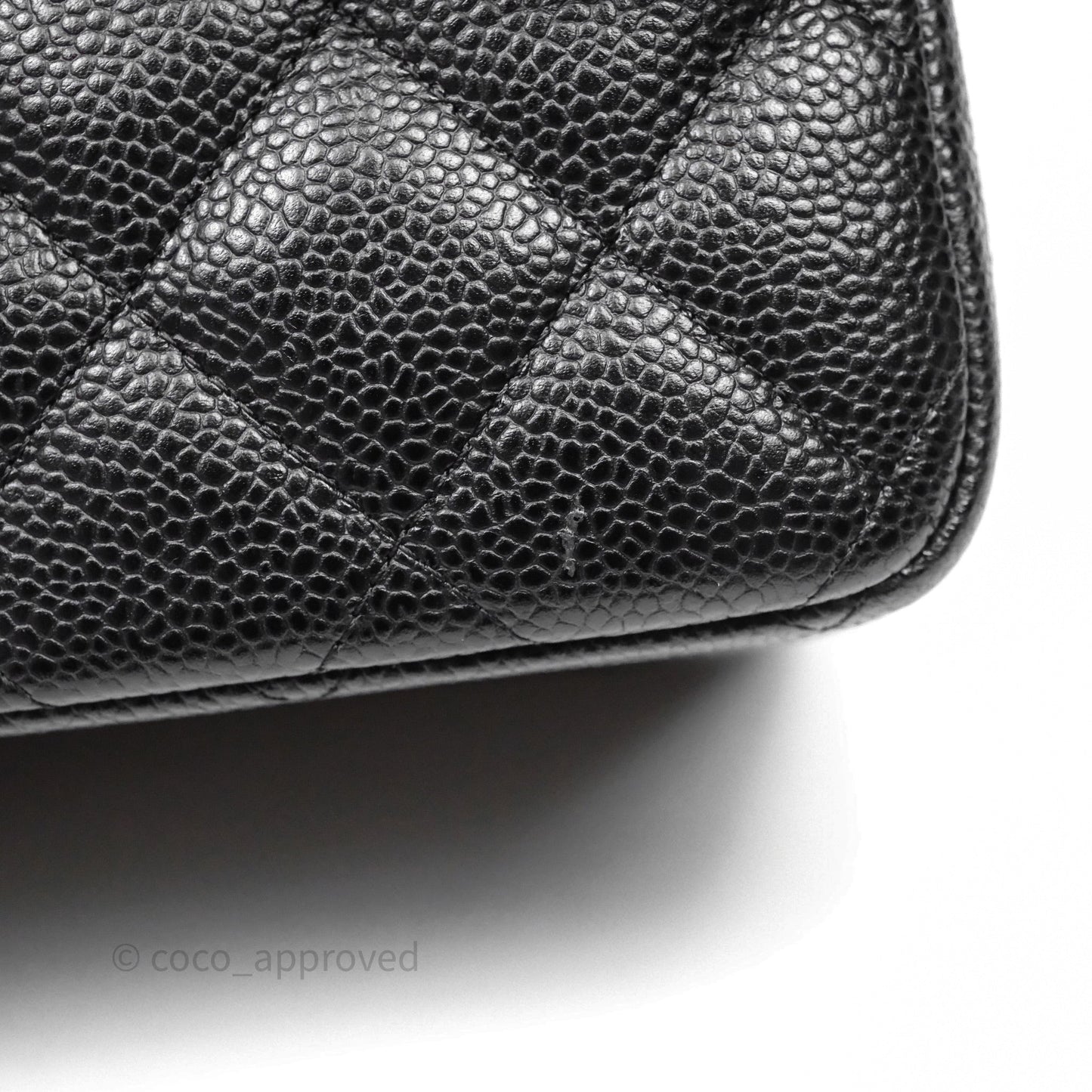 Chanel Quilted Jumbo Double Flap Black Caviar Gold Hardware