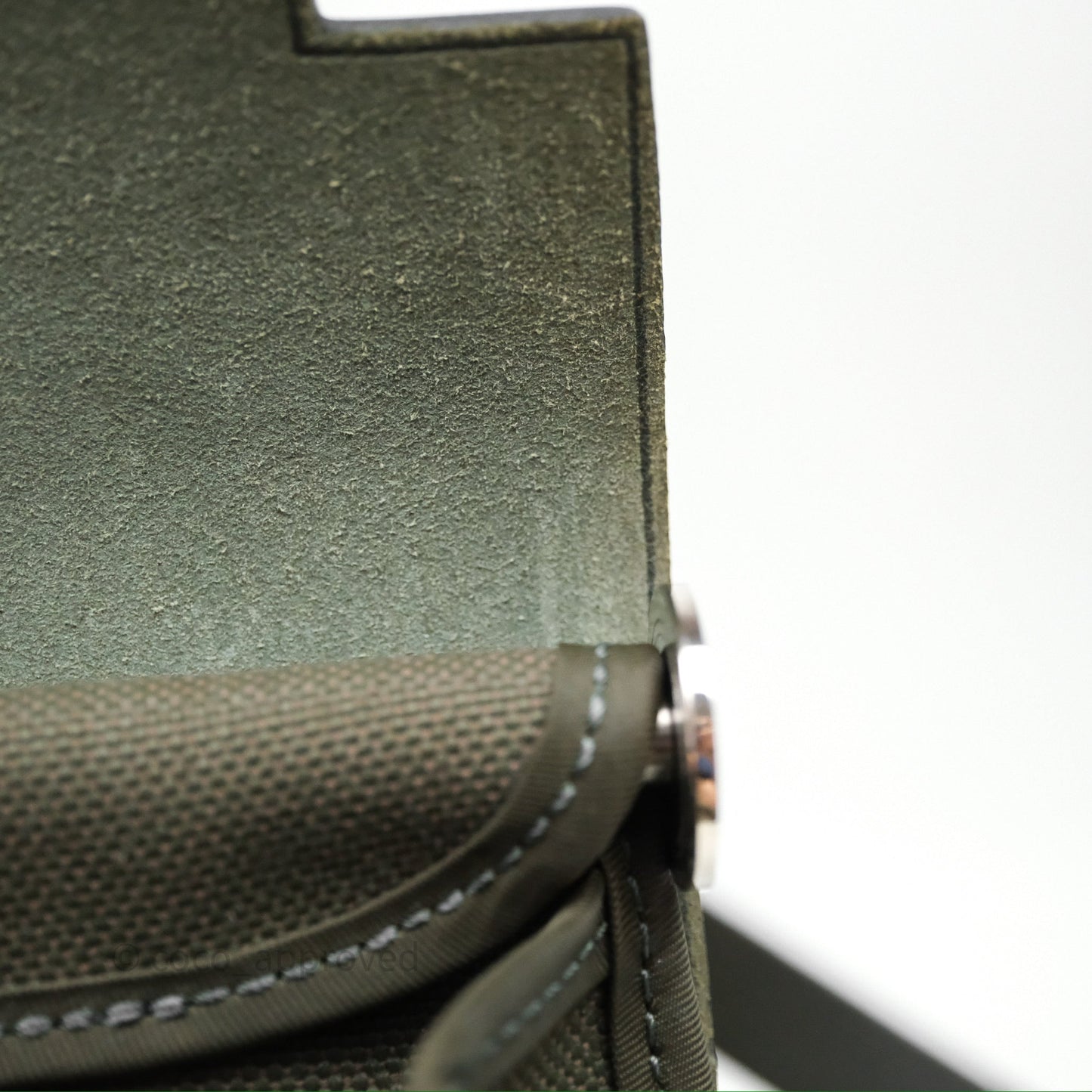 Hermès Herbag Zip 31 Khaki Canvas Palladium Hardware