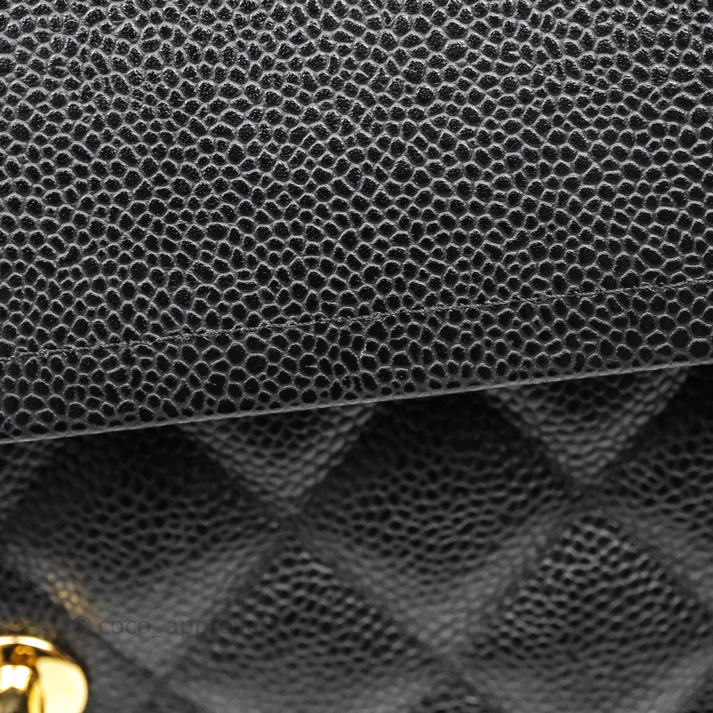Chanel Quilted Jumbo Double Flap Black Caviar Gold Hardware