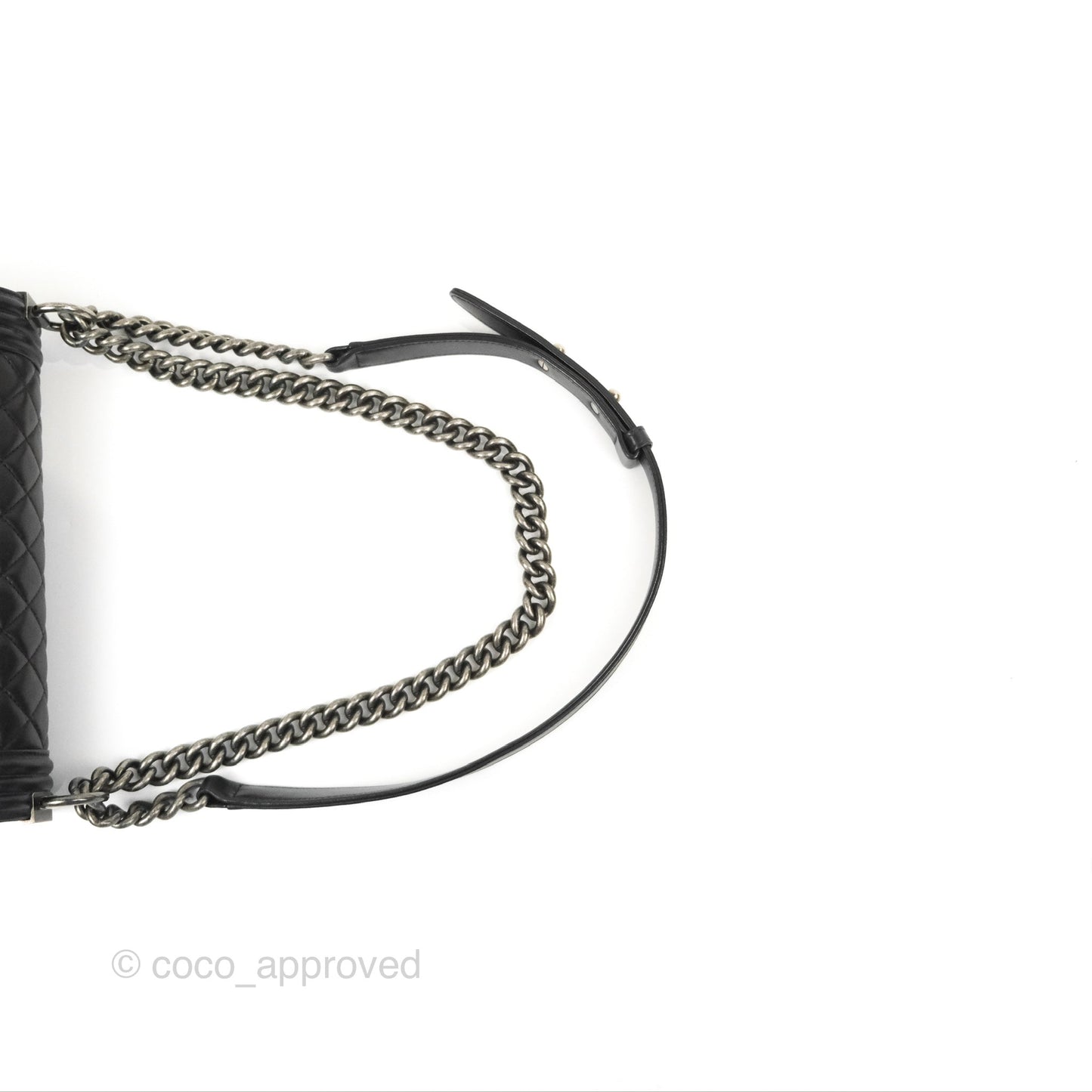 Chanel Quilted Medium Boy Black Lambskin Ruthenium Hardware