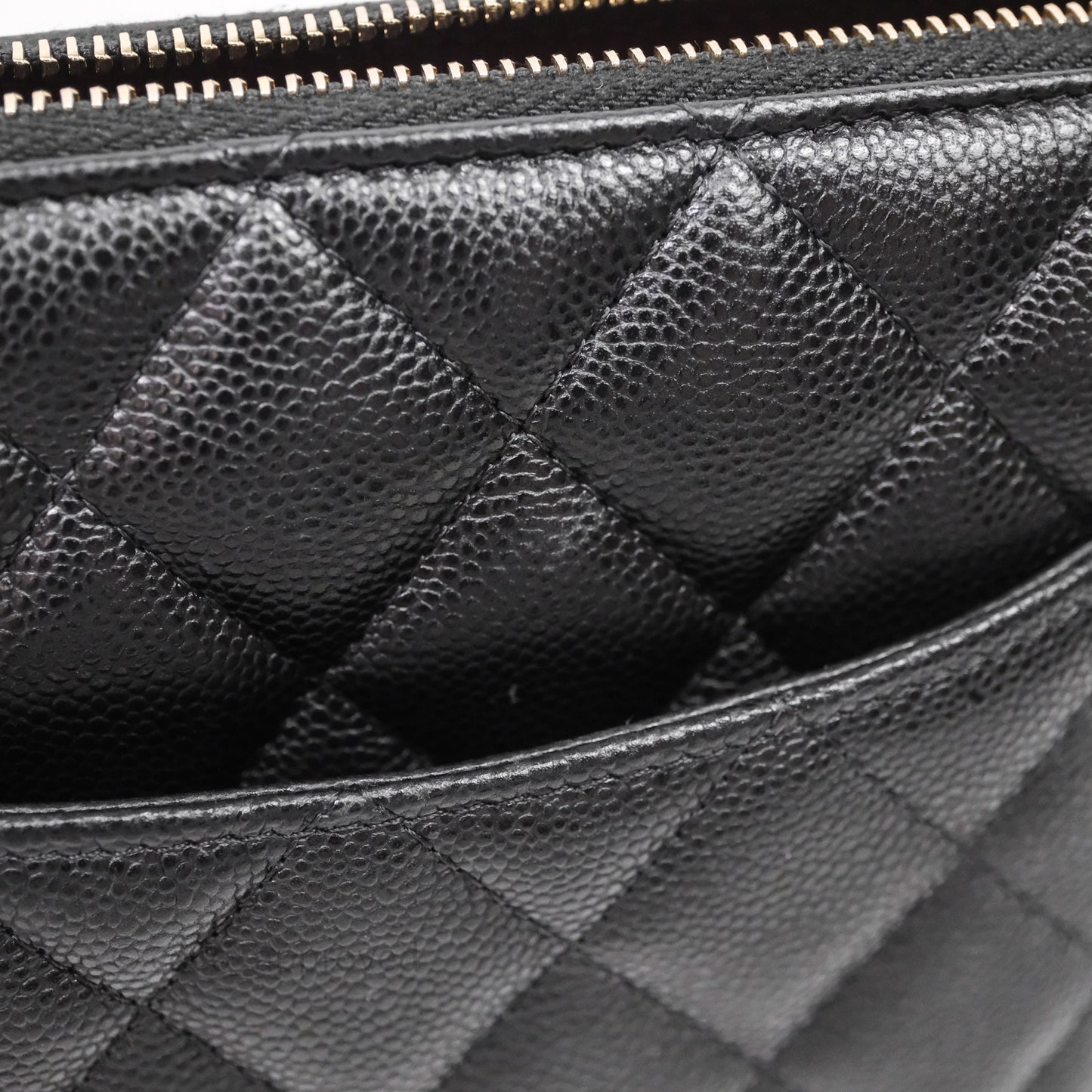 Chanel Clutch on Chain Black Caviar Gold Hardware