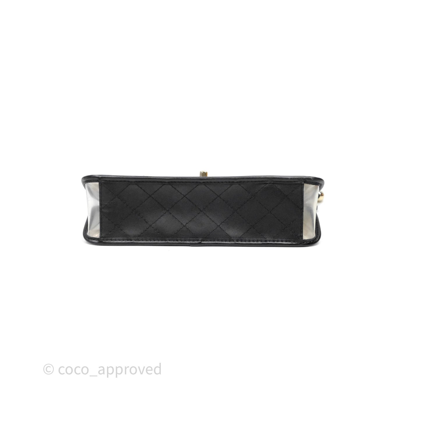 Chanel Medium Sand By The Sea PVC Flap Black Lambskin Gold Hardware