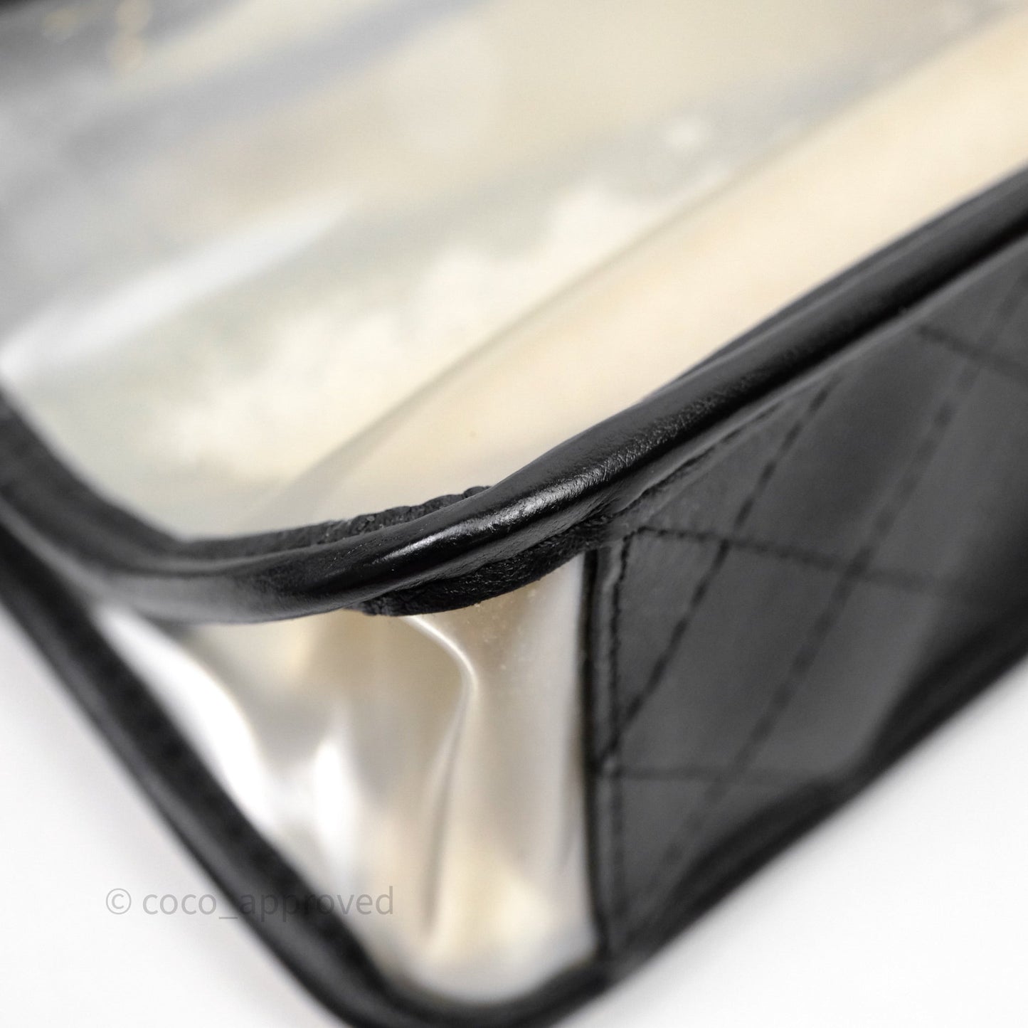 Chanel Medium Sand By The Sea PVC Flap Black Lambskin Gold Hardware