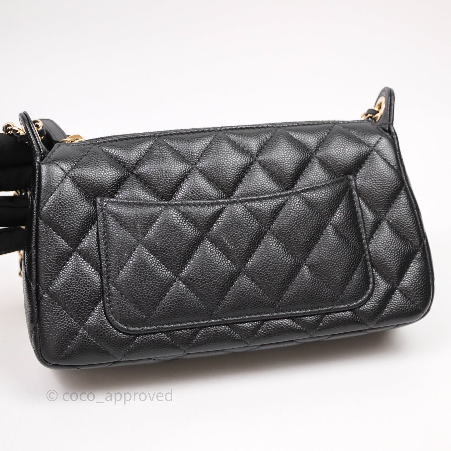 Chanel Clutch on Chain Black Caviar Gold Hardware