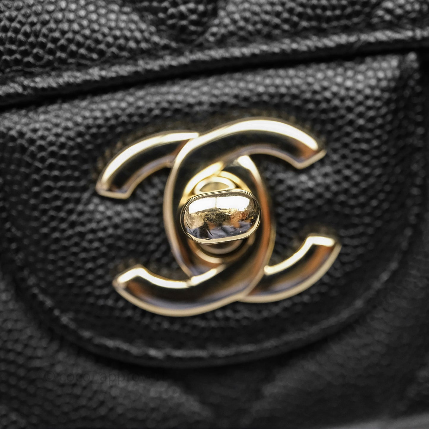 Chanel Mini Rectangular Chevron Black Caviar Gold Hardware