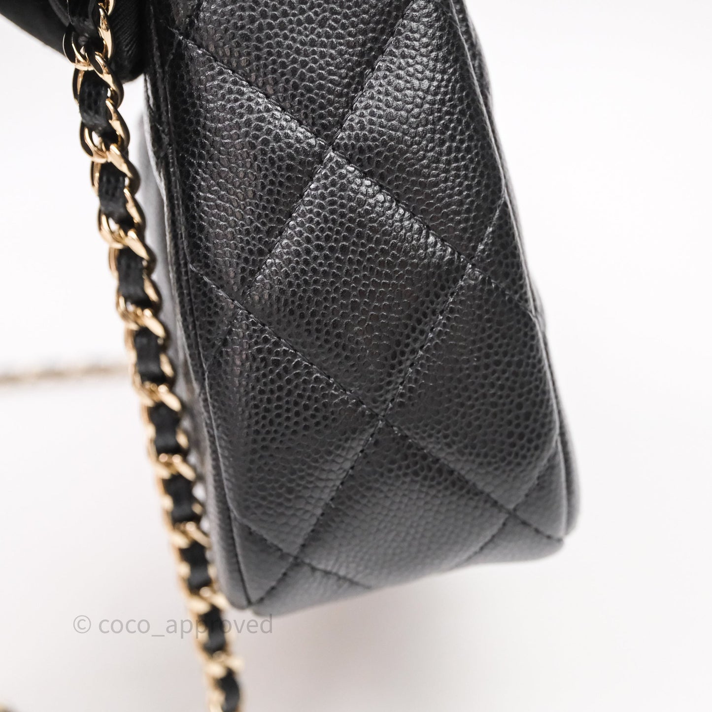Chanel Clutch on Chain Black Caviar Gold Hardware