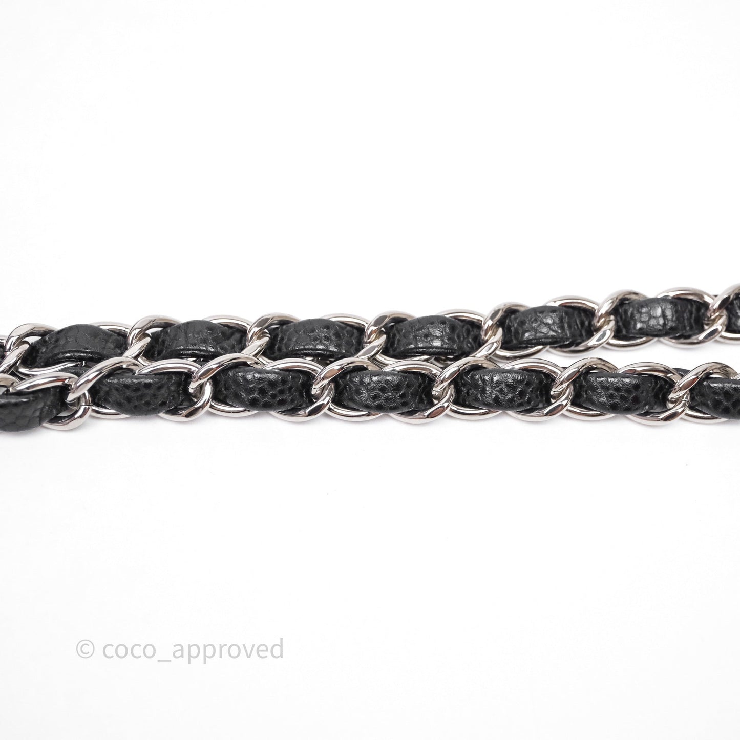 Chanel Classic M/L Medium Flap Quilted Black Caviar Silver Hardware