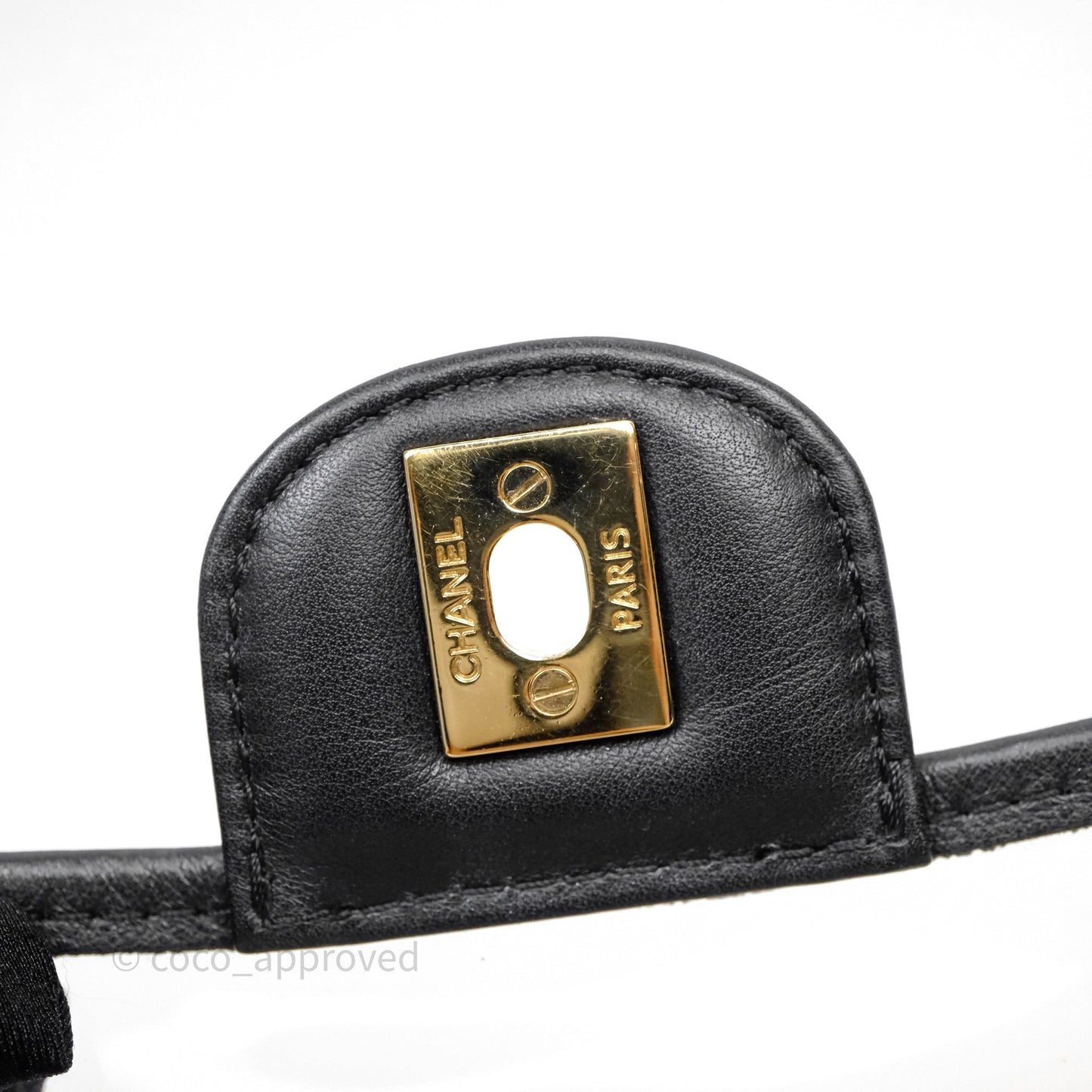 Chanel Medium Sand By The Sea PVC Flap Black Lambskin Gold Hardware