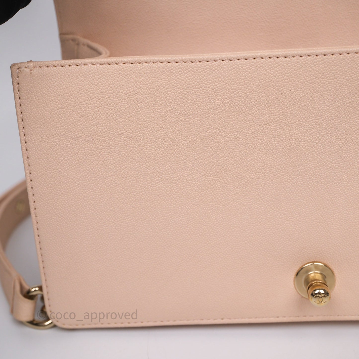 Chanel Chevron Medium Boy Light Pink Caviar Gold Hardware