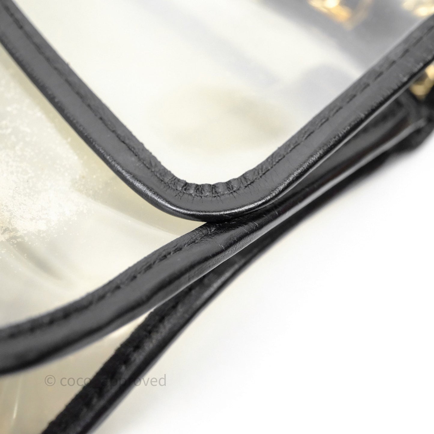 Chanel Medium Sand By The Sea PVC Flap Black Lambskin Gold Hardware