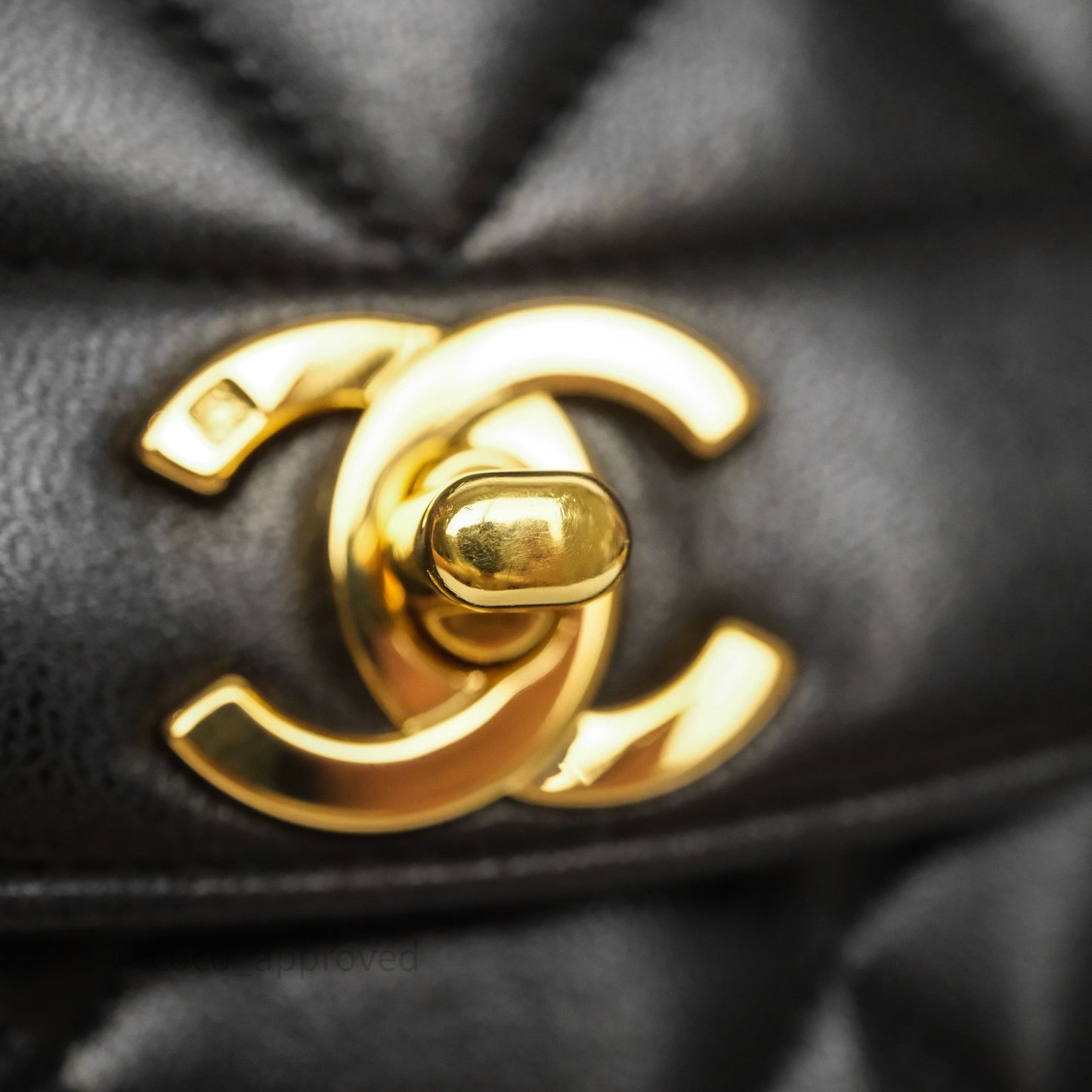 Chanel Small Vintage Quilted Classic Diana Flap Bag Black Lambskin 24K Gold Hardware