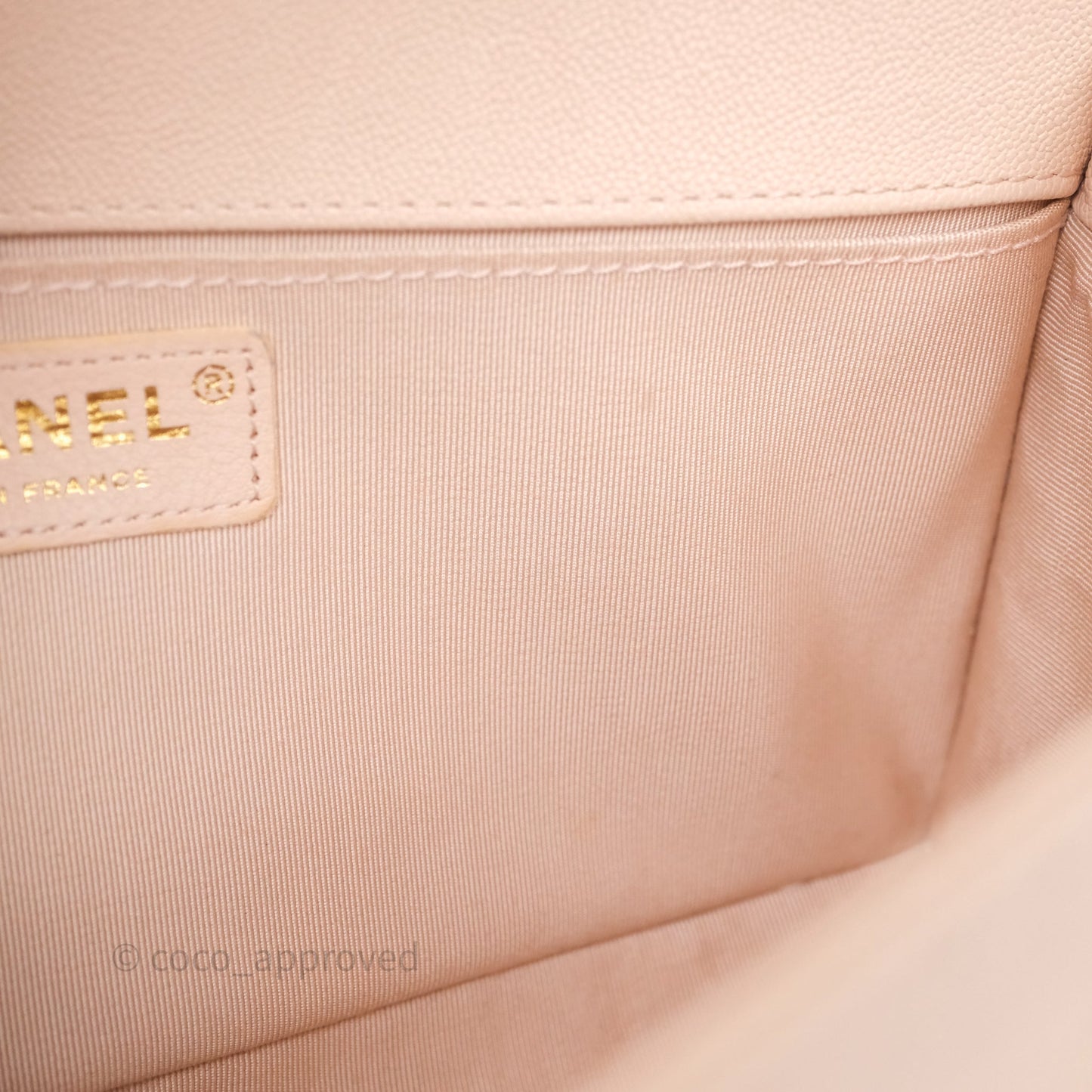 Chanel Chevron Medium Boy Light Pink Caviar Gold Hardware