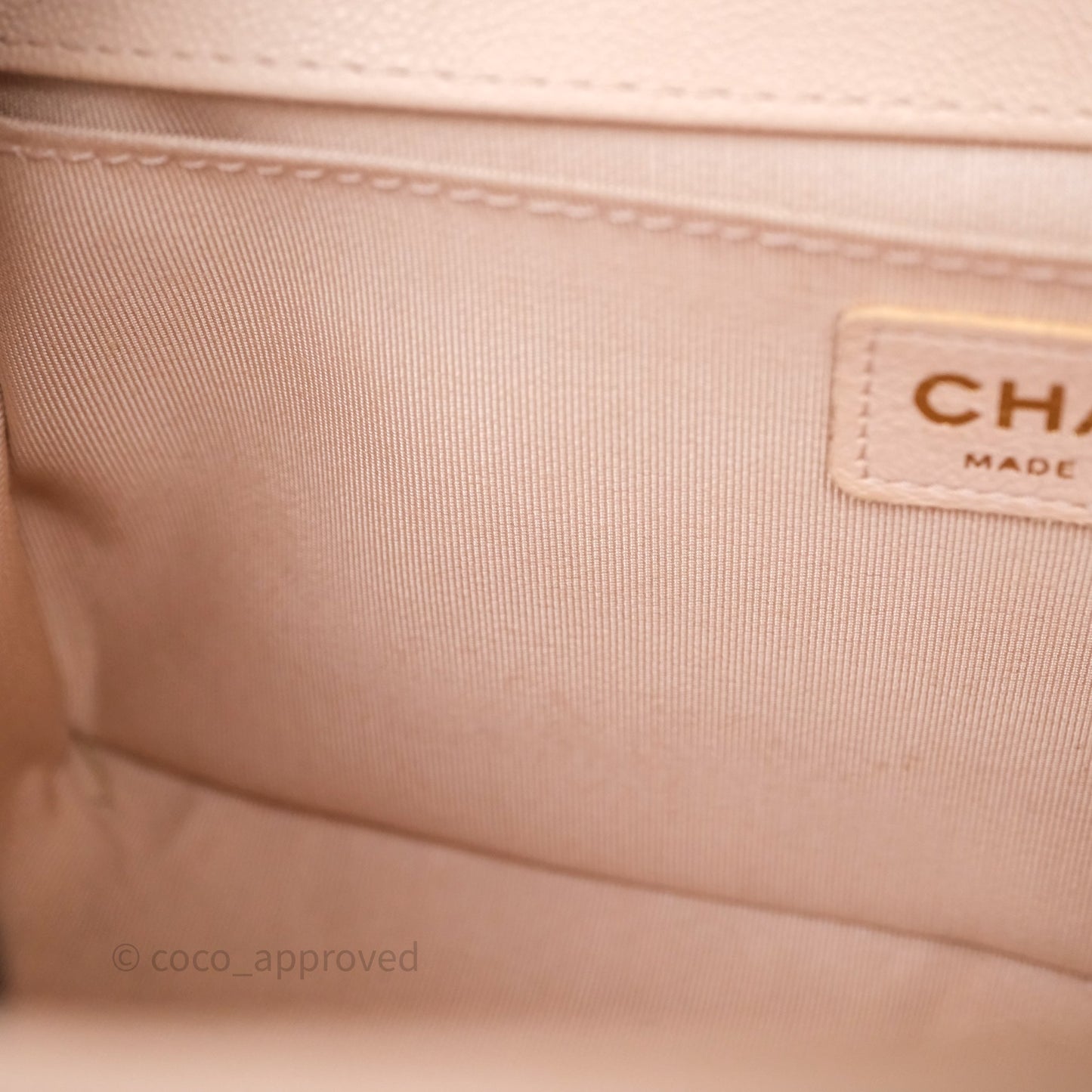 Chanel Chevron Medium Boy Light Pink Caviar Gold Hardware