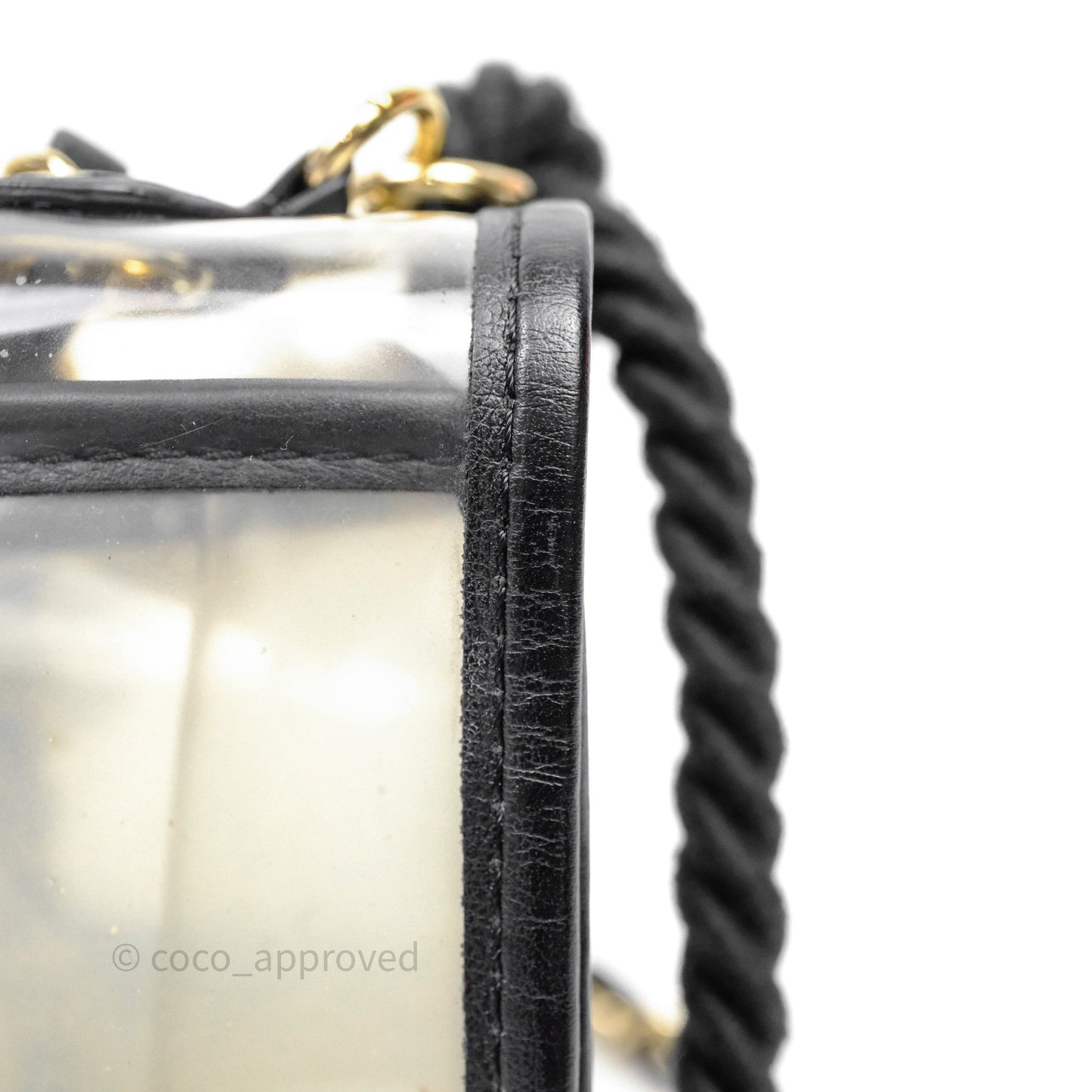 Chanel Medium Sand By The Sea PVC Flap Black Lambskin Gold Hardware