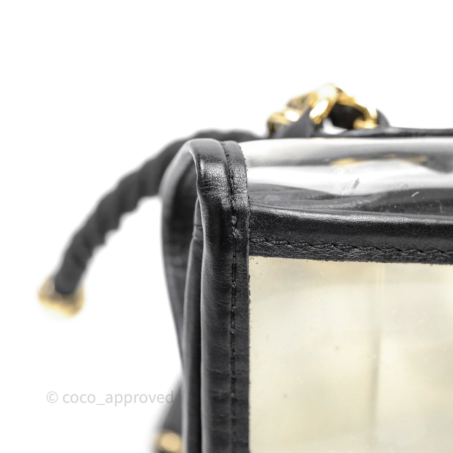 Chanel Medium Sand By The Sea PVC Flap Black Lambskin Gold Hardware