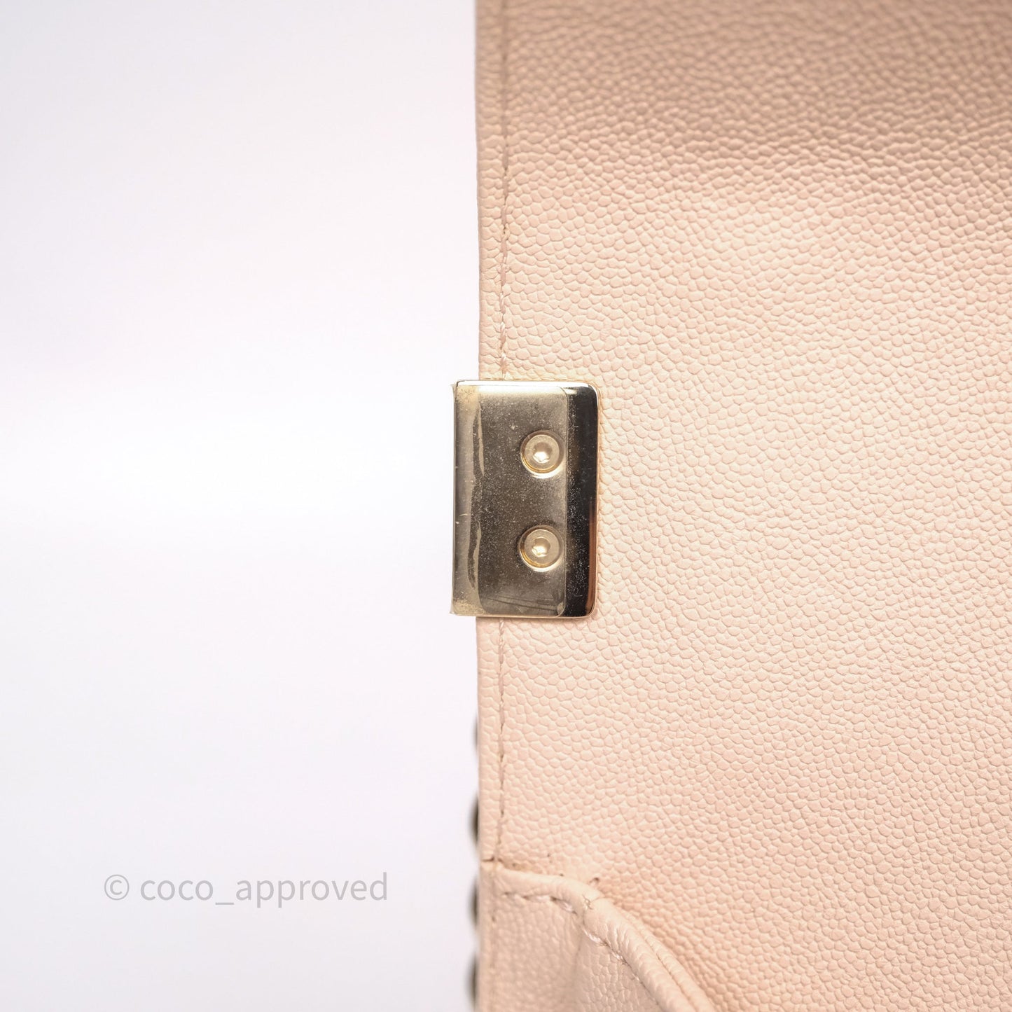 Chanel Chevron Medium Boy Light Pink Caviar Gold Hardware