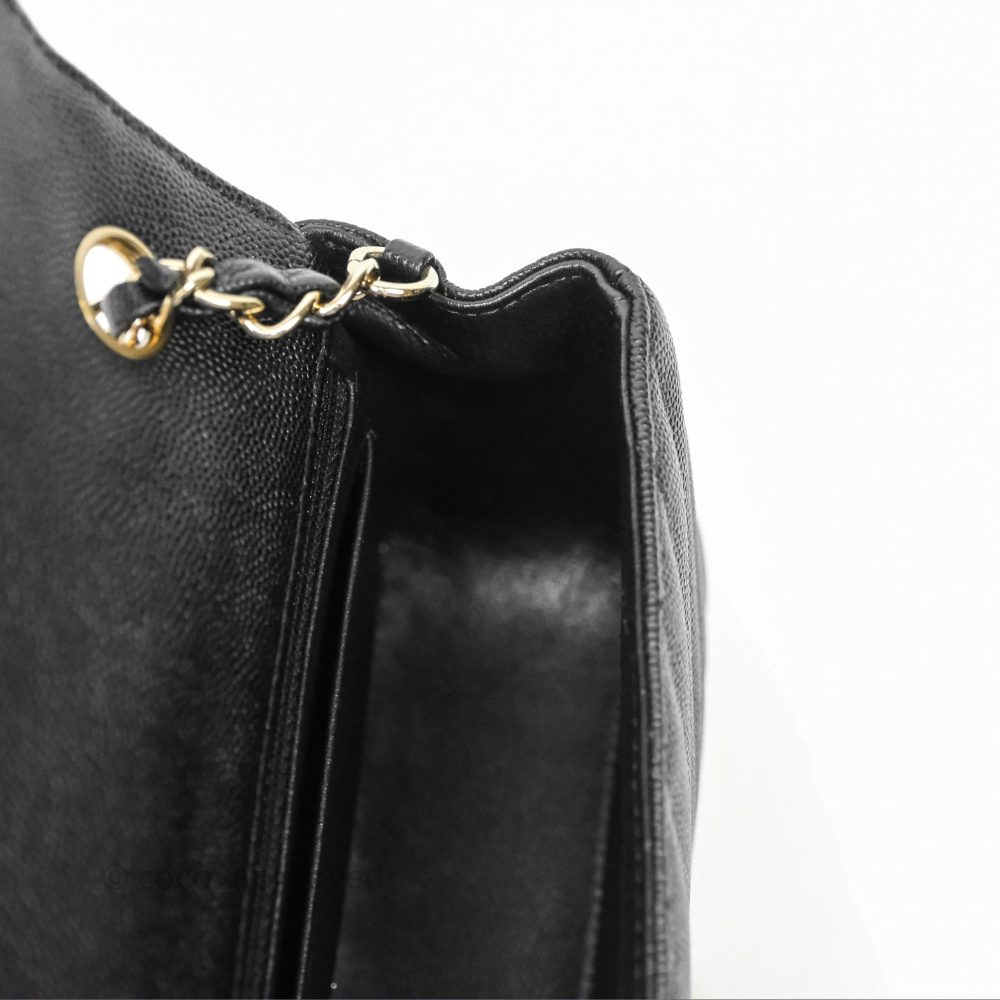 Chanel Mini Rectangular Chevron Black Caviar Gold Hardware