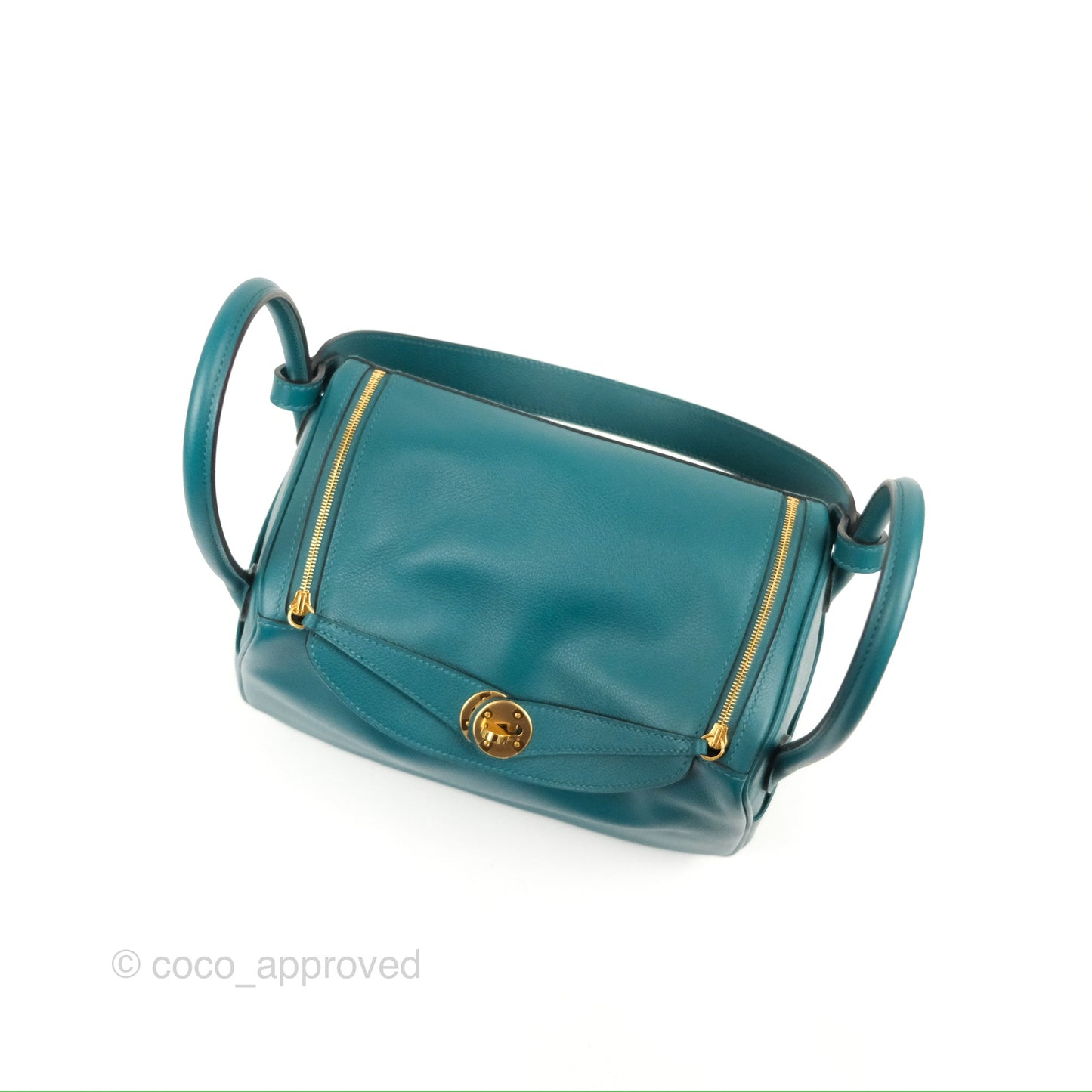 Hermès Lindy 26 Vert Bosphore Evercolor Gold Hardware
