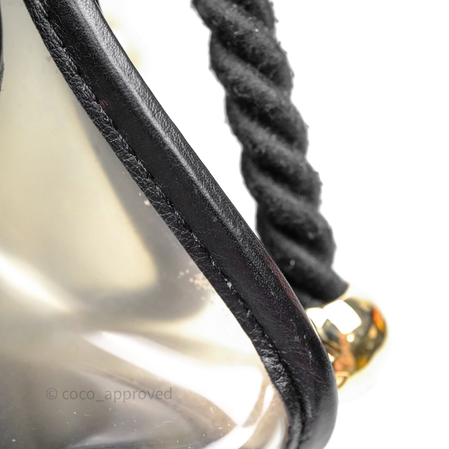 Chanel Medium Sand By The Sea PVC Flap Black Lambskin Gold Hardware