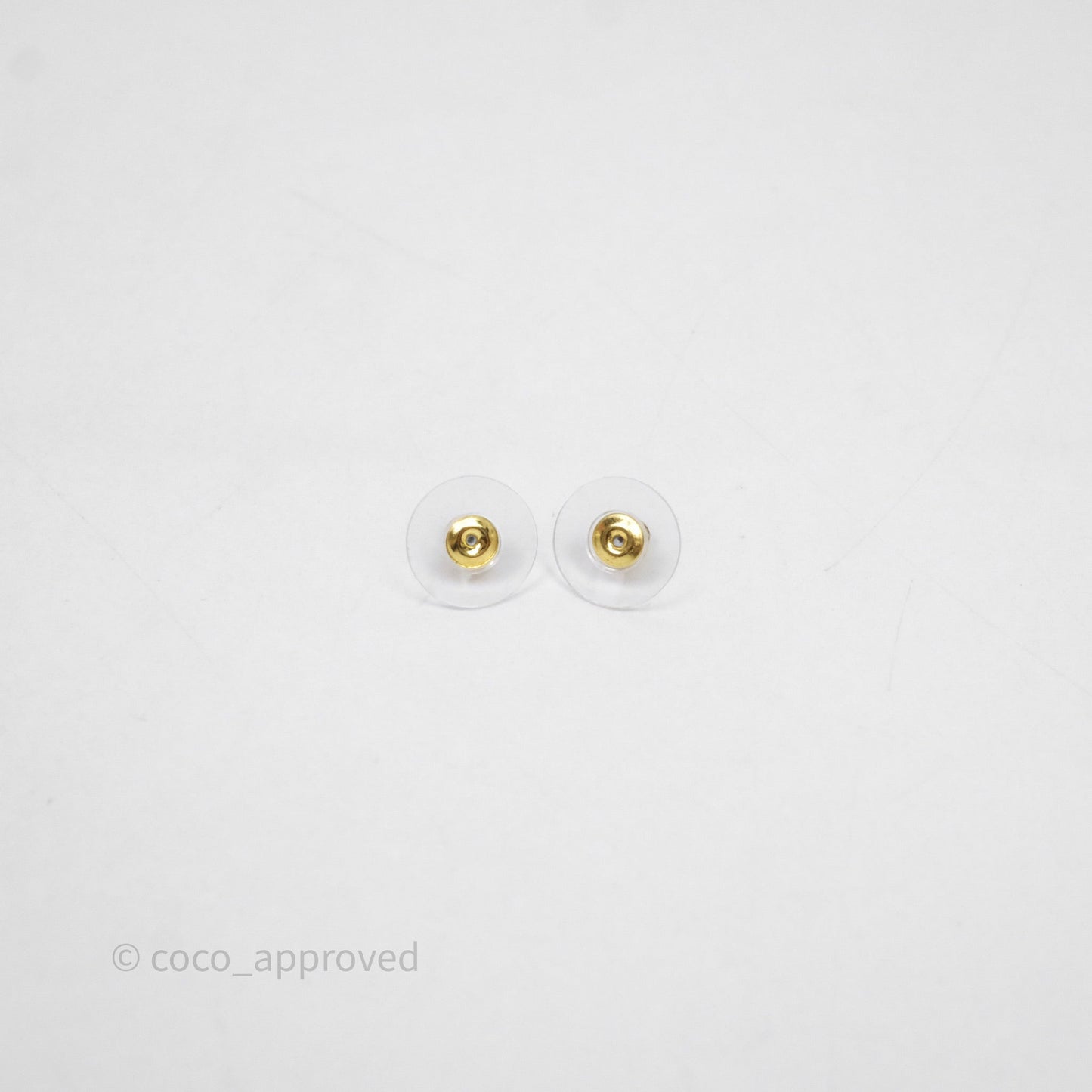 Chanel CC Crystals Earrings Gold Tone 24B