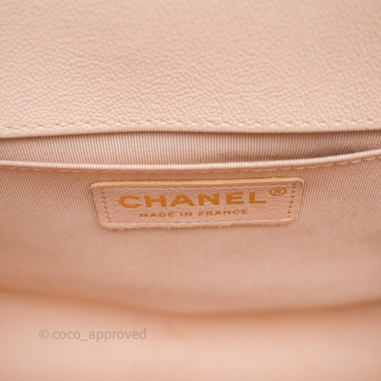 Chanel Chevron Medium Boy Light Pink Caviar Gold Hardware