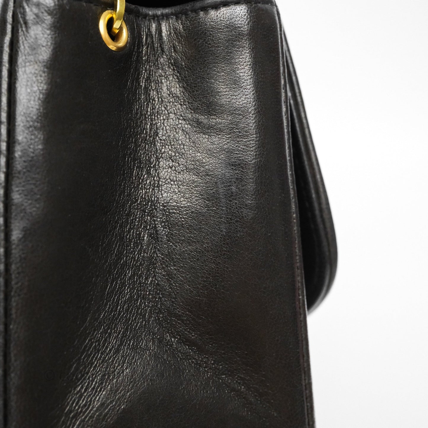 Chanel Small Vintage Quilted Classic Diana Flap Bag Black Lambskin 24K Gold Hardware