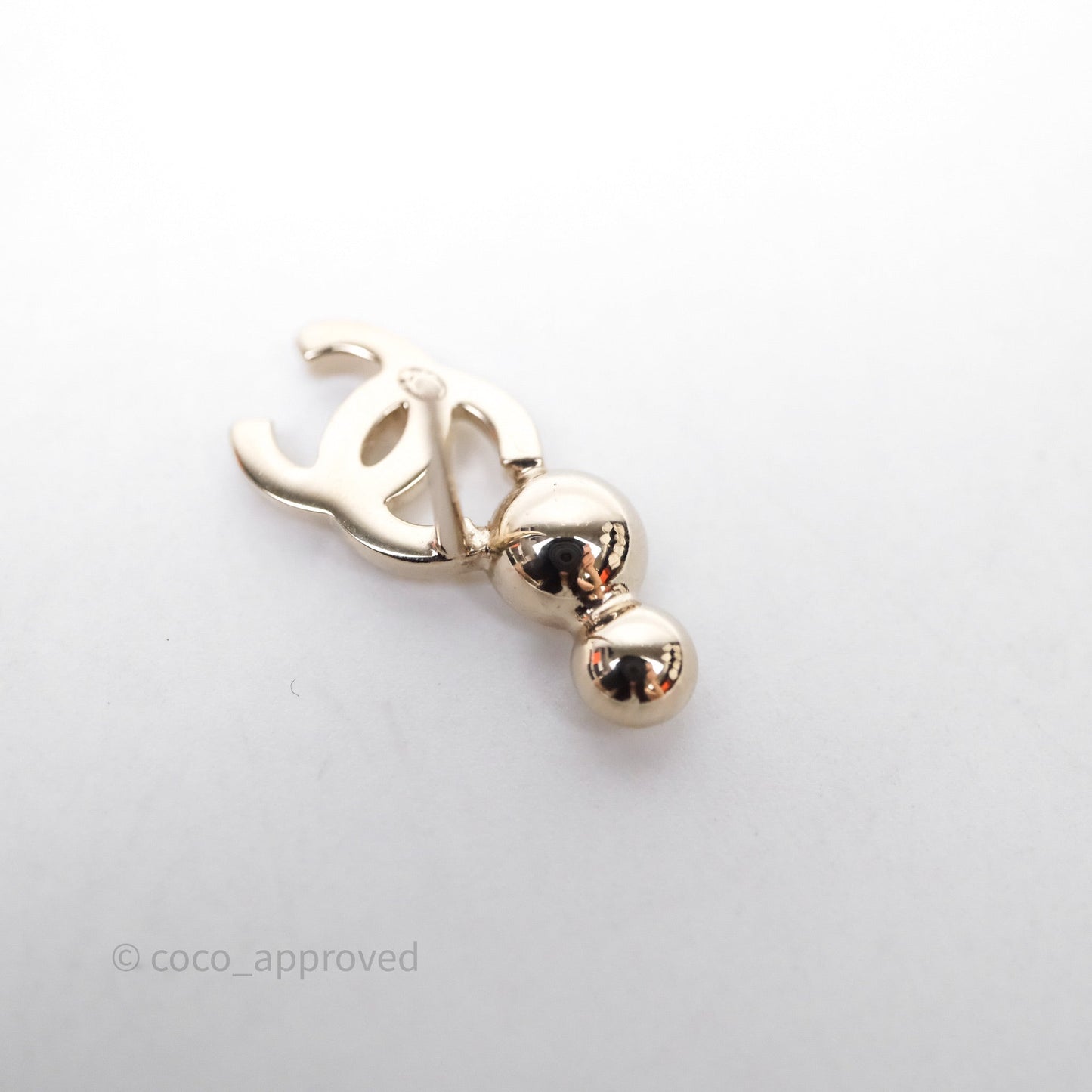 Chanel CC Crystals Earrings Gold Tone 24B