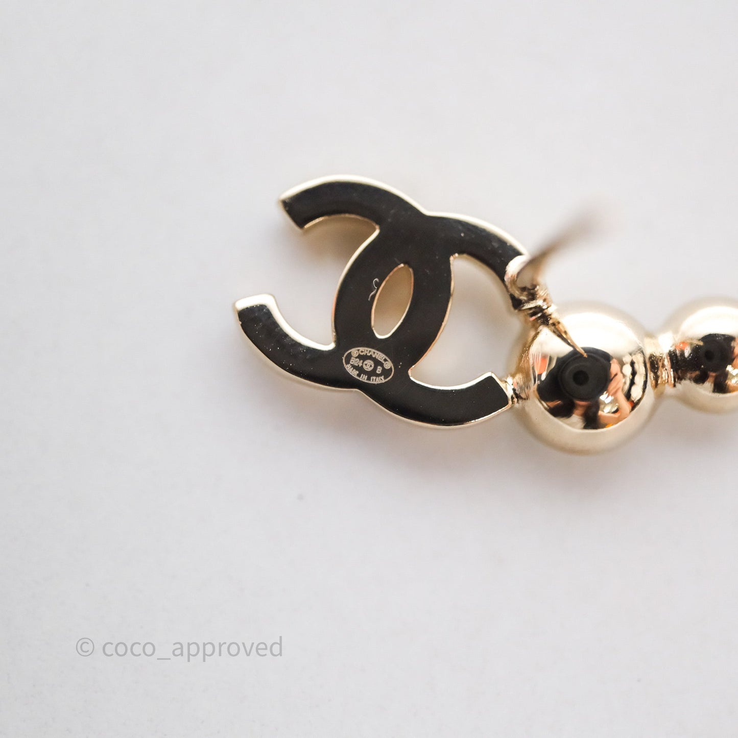 Chanel CC Crystals Earrings Gold Tone 24B