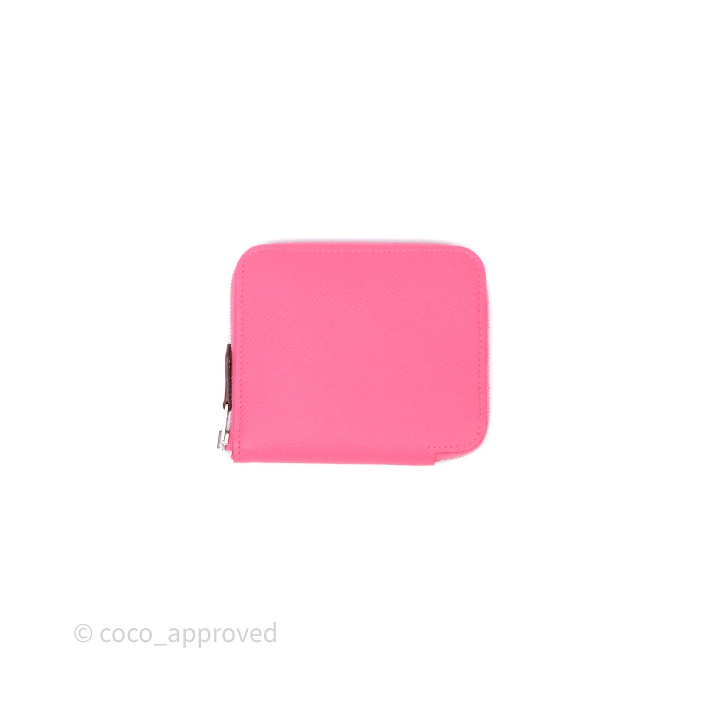 Hermès Silk In Compact Wallet Rose Azalee 8W Epsom