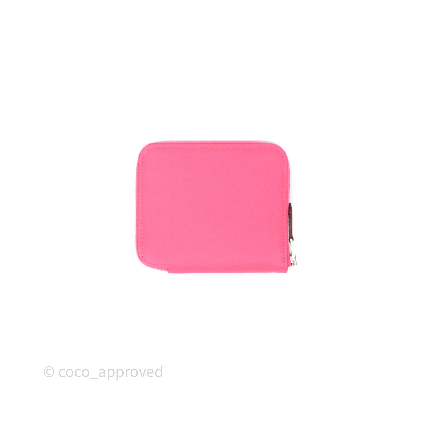 Hermès Silk In Compact Wallet Rose Azalee 8W Epsom
