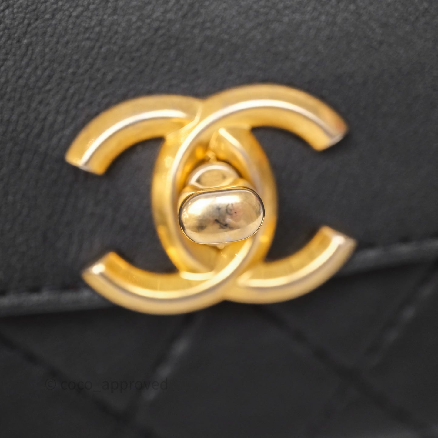 Chanel Quilted Flap Bag with Coin Purse Black Calfksin Aged Gold Hardware