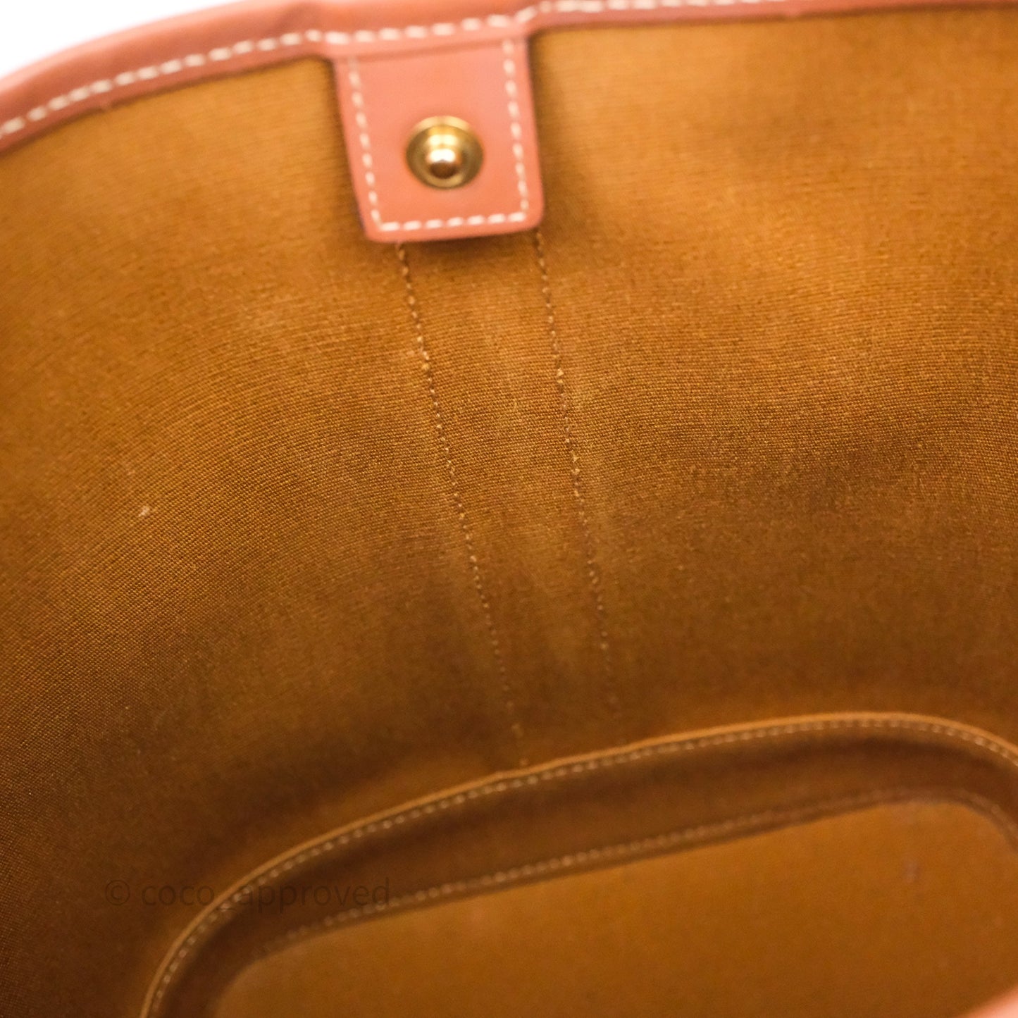 Celine Small Bucket Triomphe Canvas Tan Calfskin