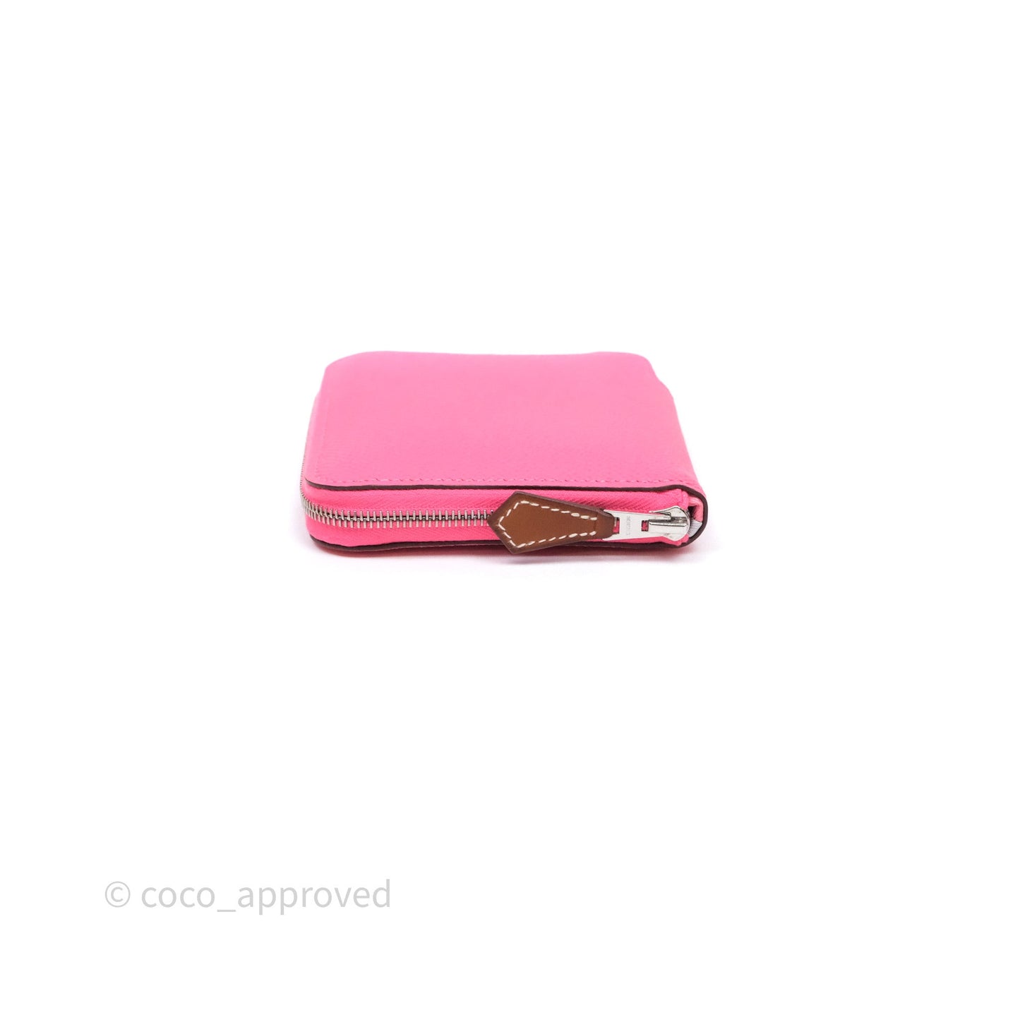 Hermès Silk In Compact Wallet Rose Azalee 8W Epsom
