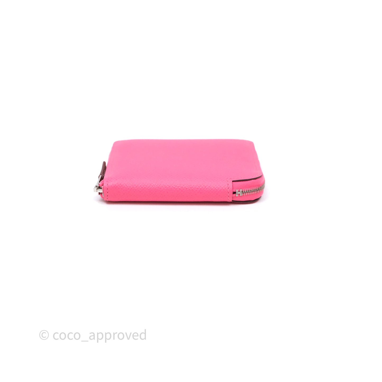 Hermès Silk In Compact Wallet Rose Azalee 8W Epsom