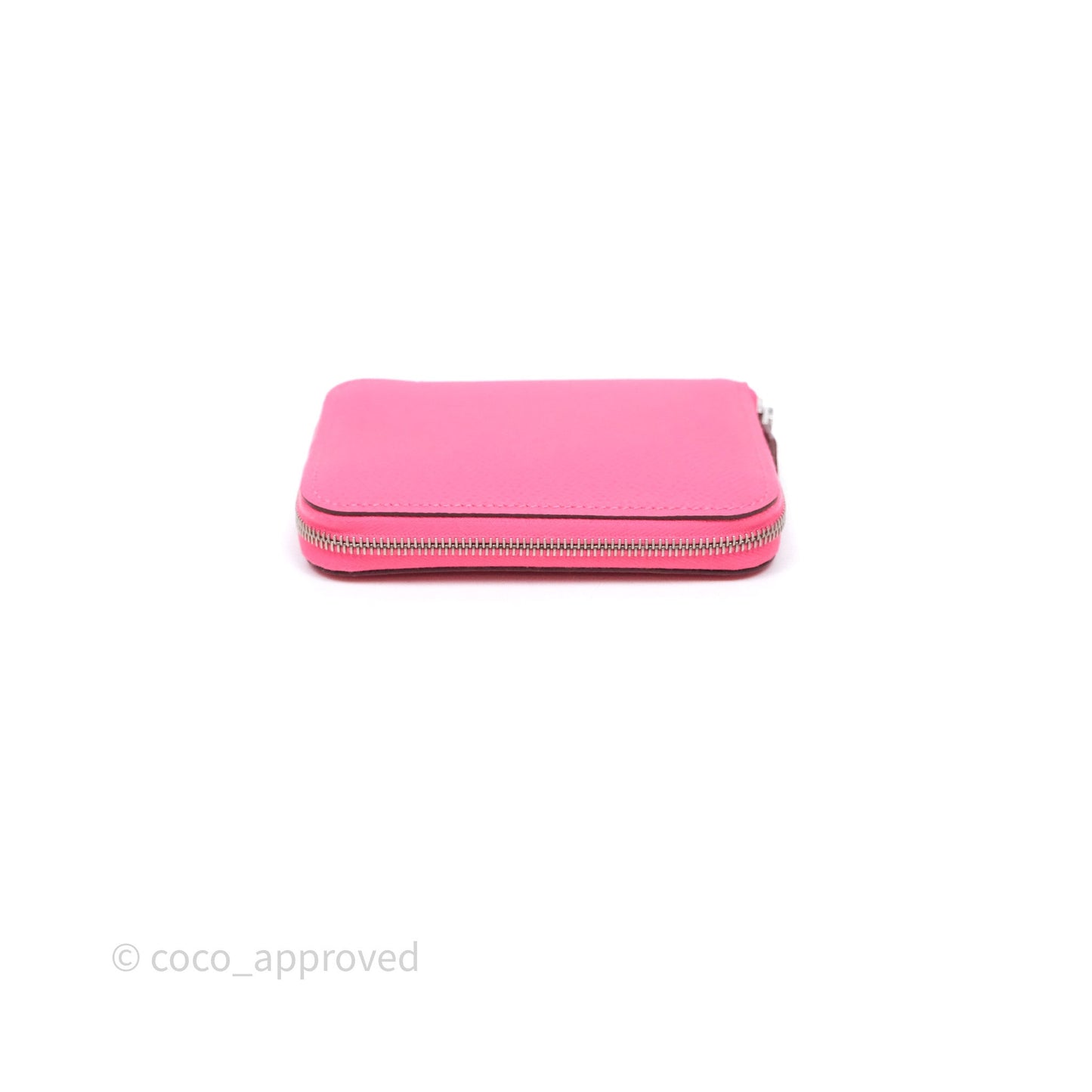 Hermès Silk In Compact Wallet Rose Azalee 8W Epsom